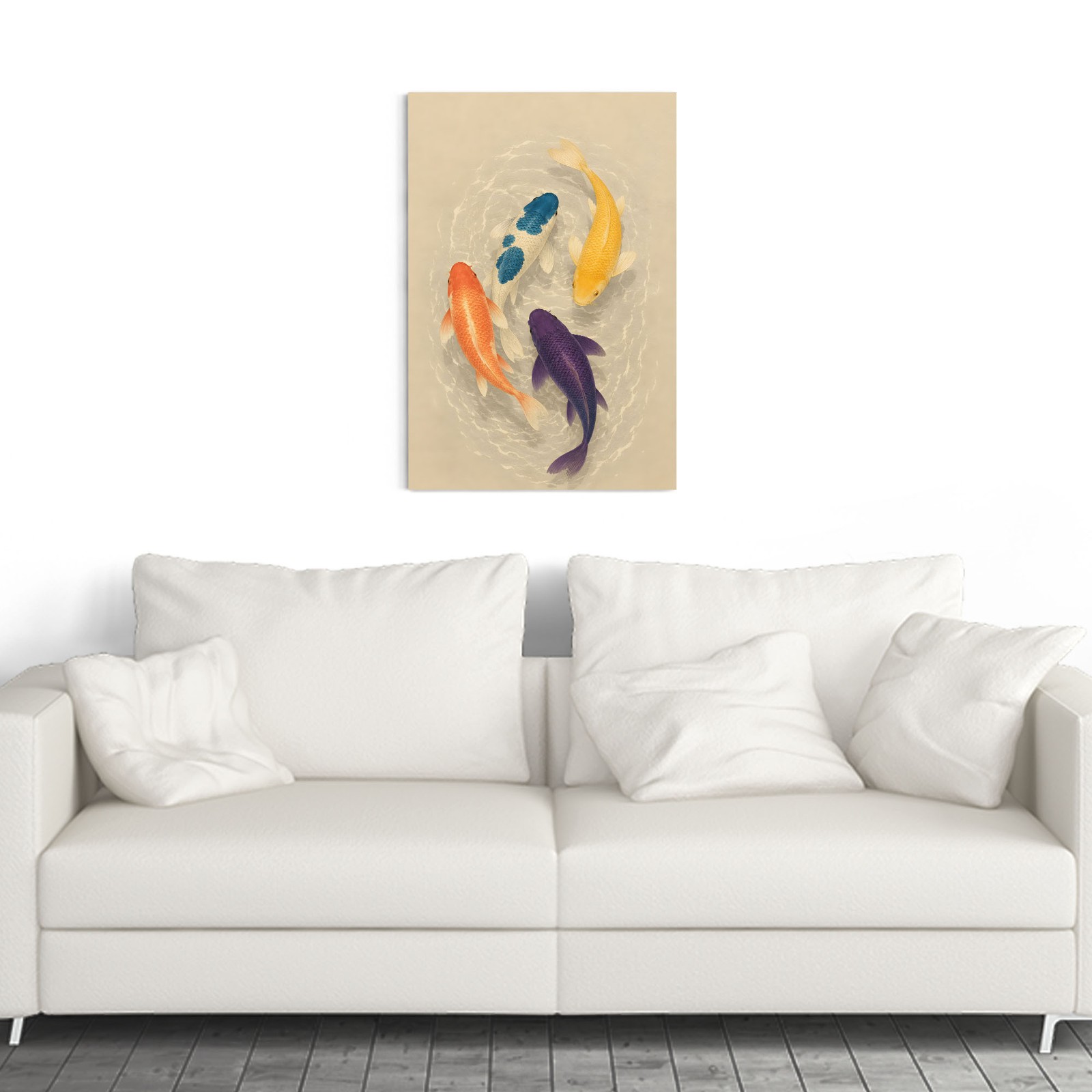Japanese Koi Fish Prints Colorful Asian Swimming Carp Pond – POSTER 20″x30″