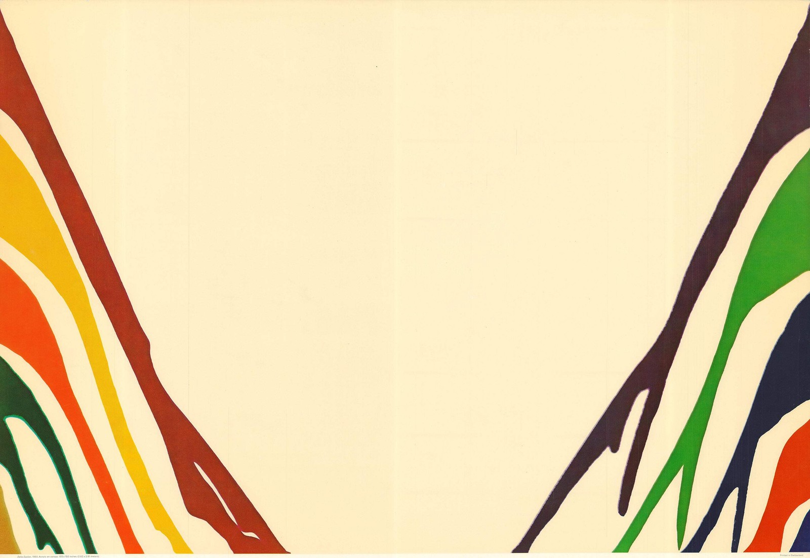 MORRIS LOUIS Delta Epsilon 26.75″ x 35.5″ Offset Lithograph 1973 Contemporary Mo