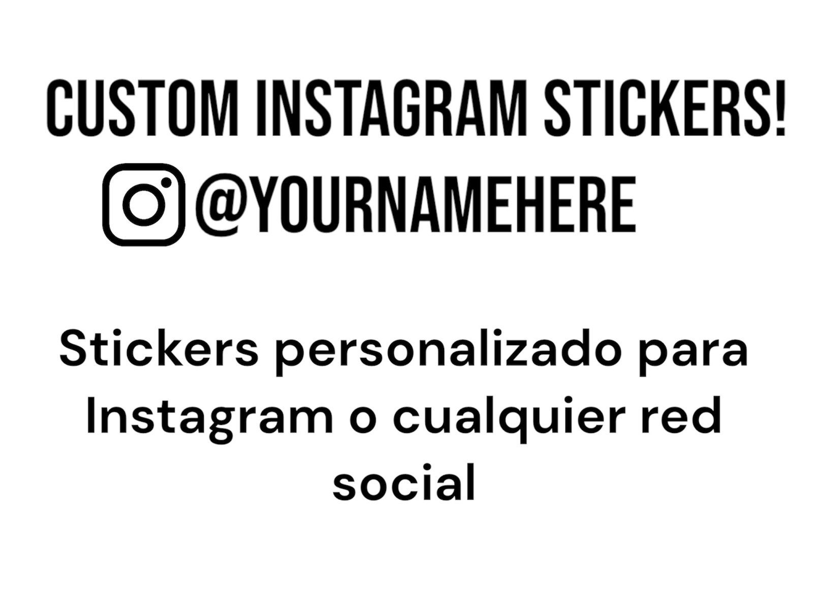 Custom INSTAGRAM Vinyl Stickers For Cars, Motorcycles And Windows. @yourname