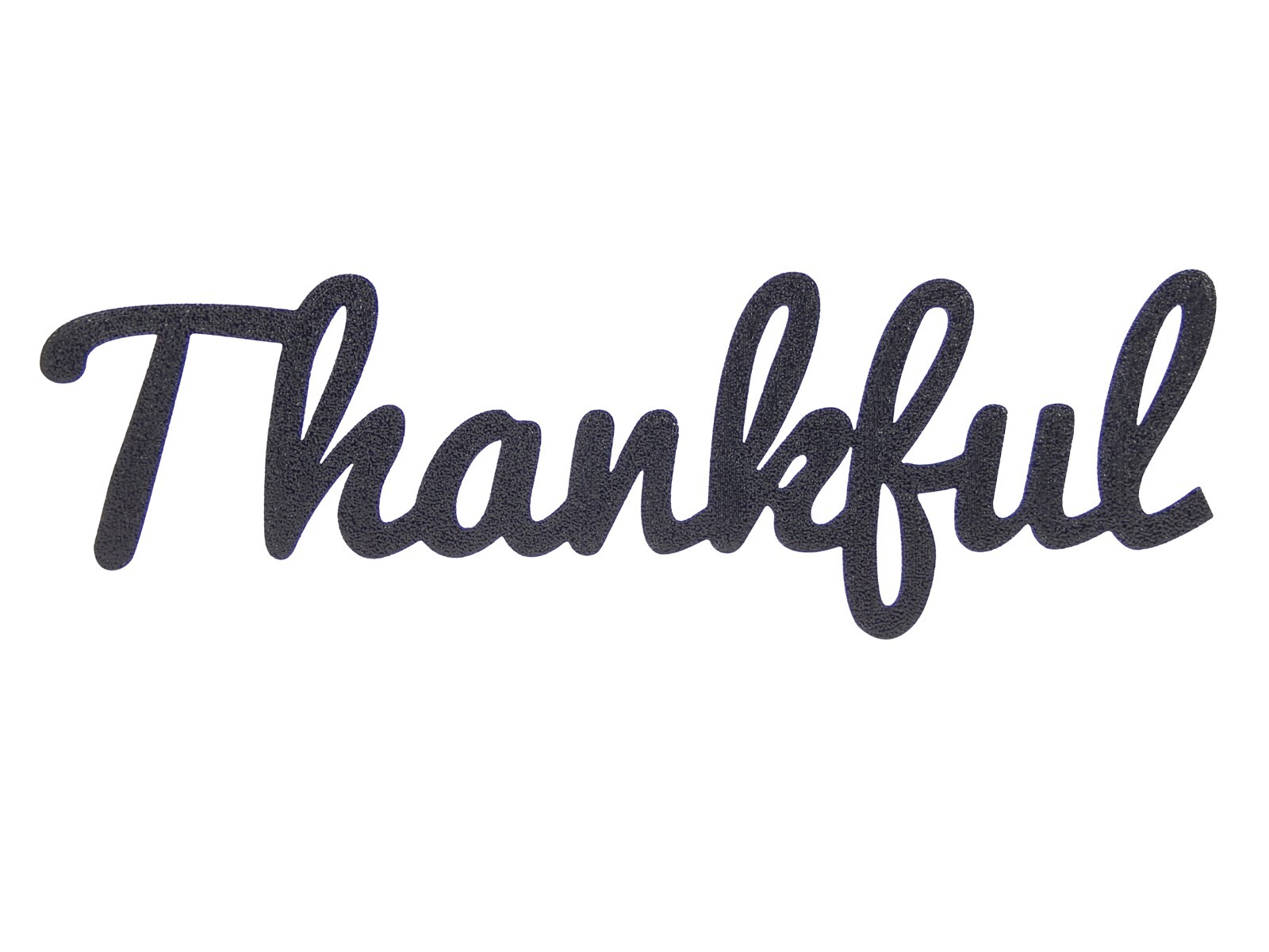 Thankful Word Art Sign Home Kitchen Decor Wall Hanging Cursive Script Typography