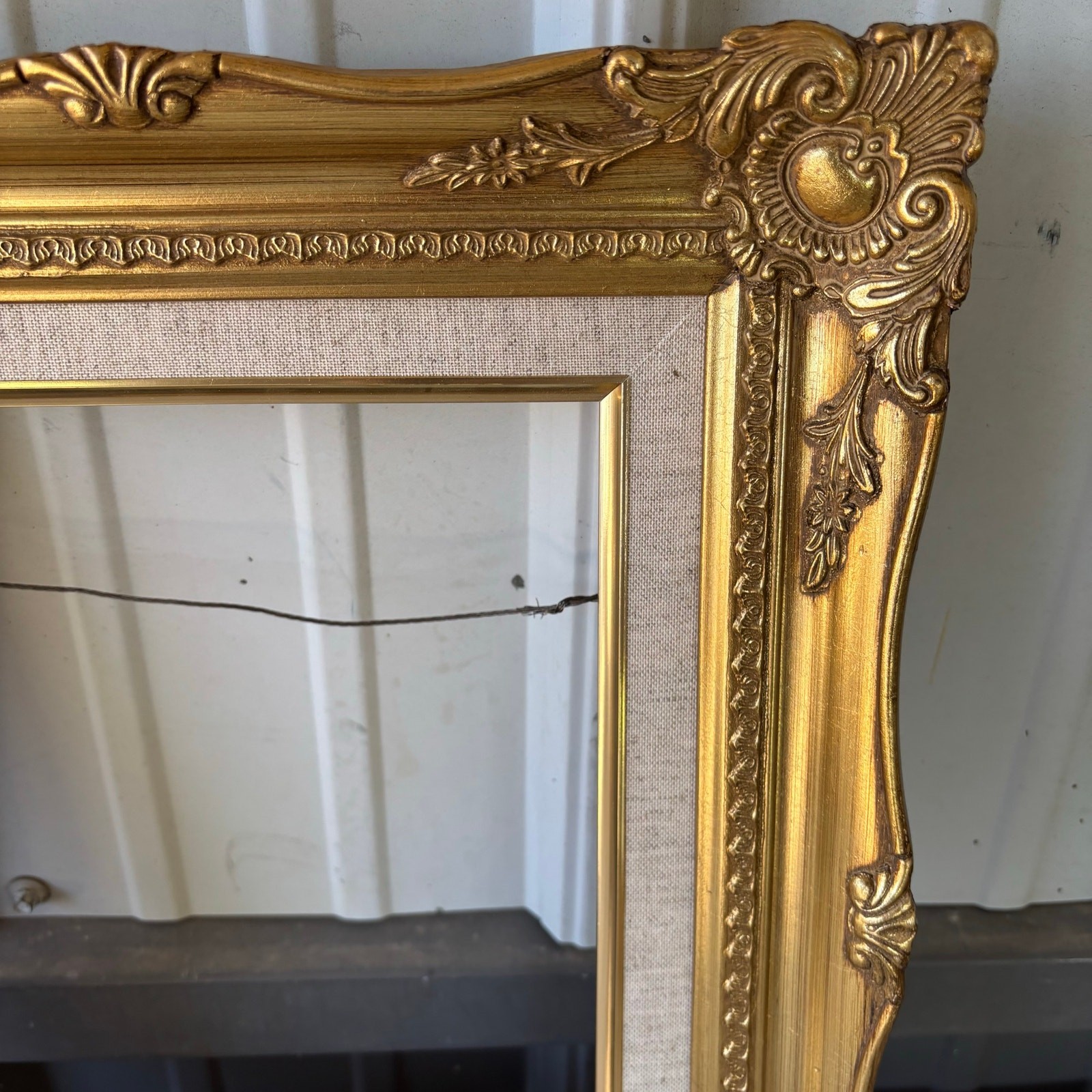 Vtg Antique Style Gold Tone Victorian Picture Art Frame Ornate Gesso Fits 8×10