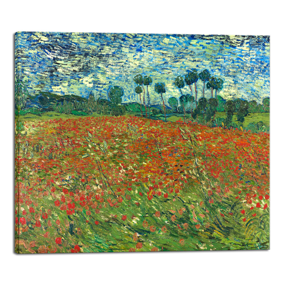 Poppy Field June 1890 Canvas Print Van Gogh Paintings Repro Wall Art Home Decor