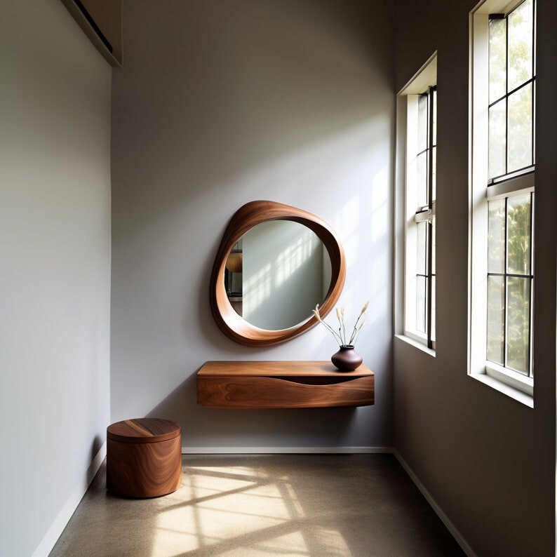 Stylish Design Irregular Mirror | Bathroom Mirror | Vanity Mirror Wavy Handmade