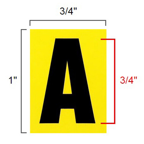 Stick on Vinyl Lettering, Numbers, Self Adhesive 3/4inch LETTERS ONLY COMBO PACK