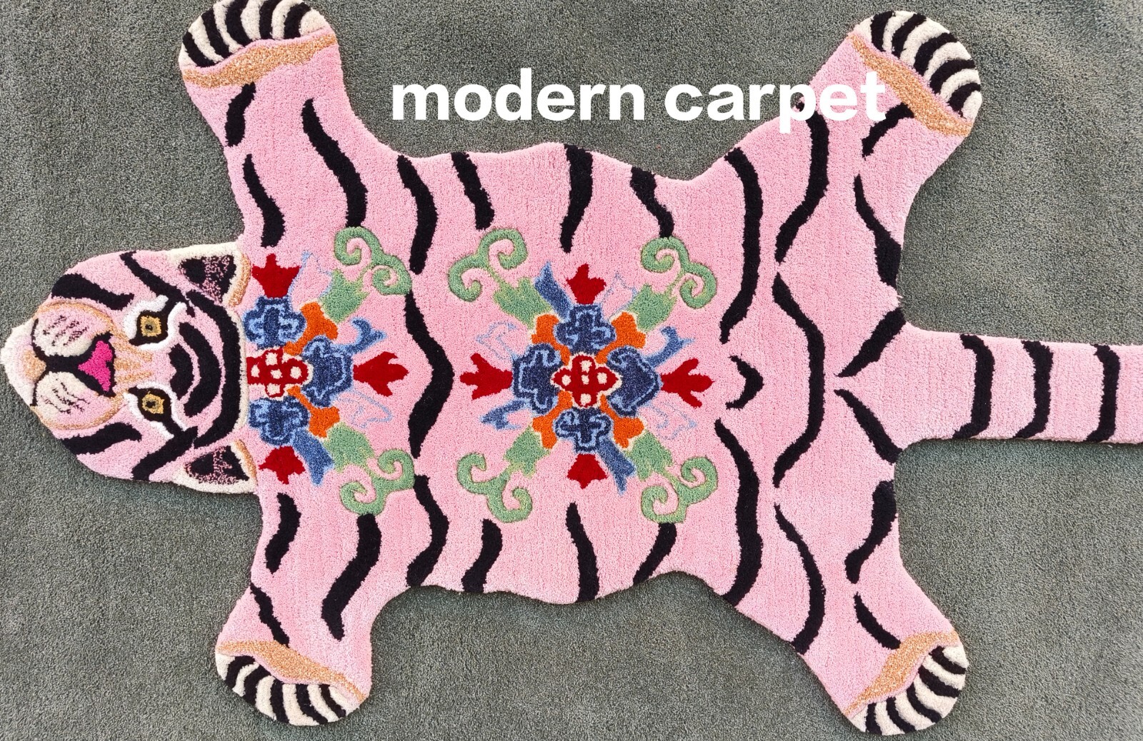 Tibetan Tiger Rugs 3×5 Feet Handmade 100% Woolen Hand Tufted For Home Decoration