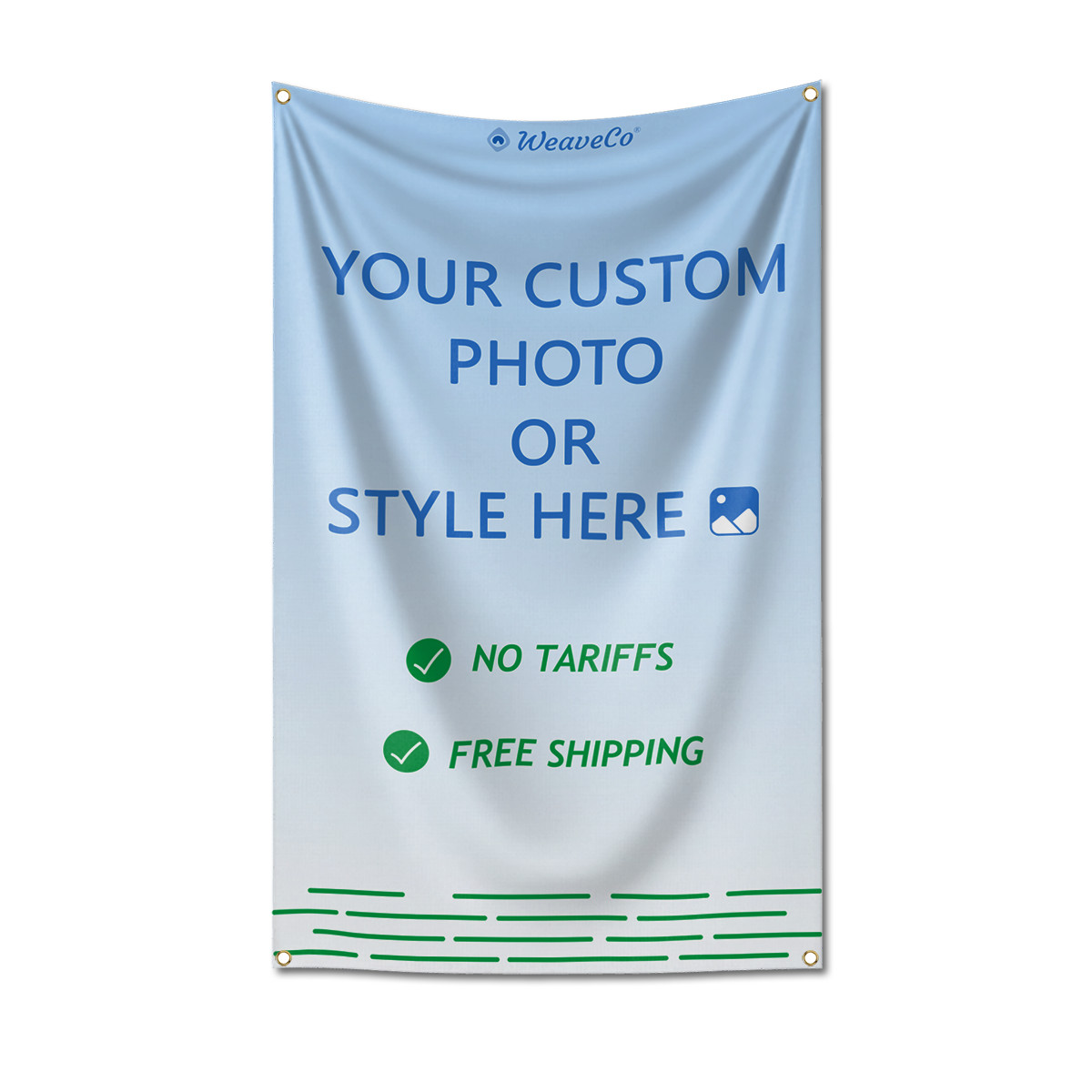Custom Flag Tapestry Print Banner Wall Art 2×3/3×5/4×6/5×8 with Brass Grommets