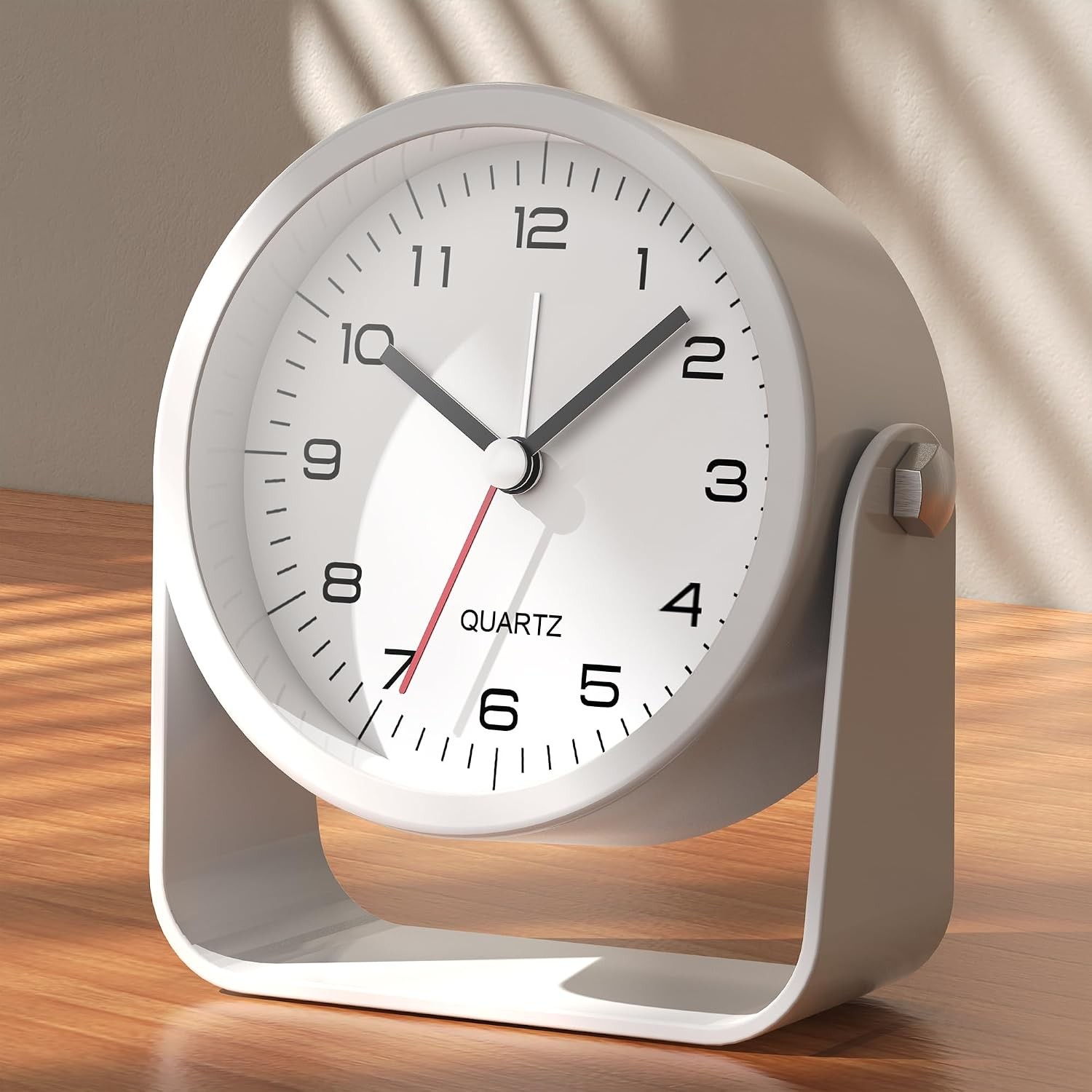 ® 3.5 Inch Small Analog Alarm Clocks,Battery Operated Desk Clock,Cute Table