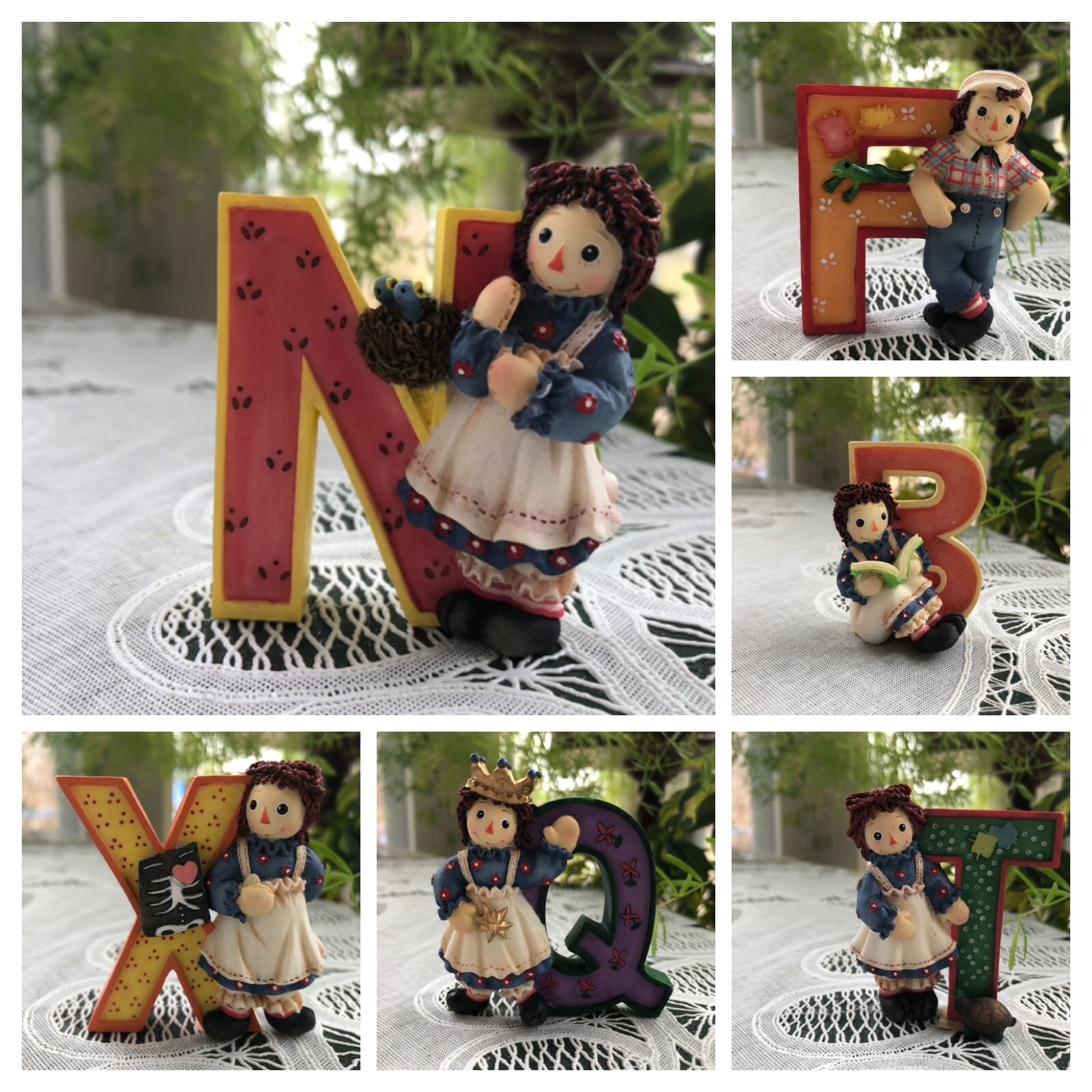 ASSORTED ENESCO RAGGEDY ANN AND ANDY ALPHABET LETTERS – YOU CHOOSE!
