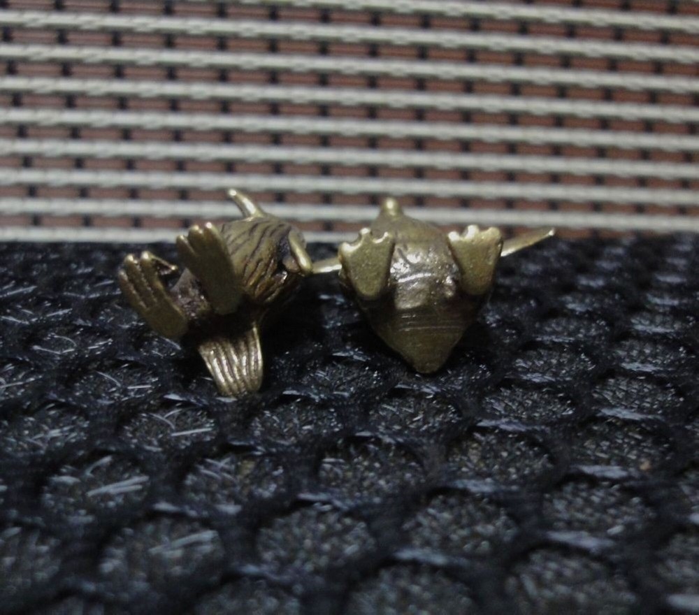 Pair of Vintage Solid Brass Little Penguins Animal Figurine Statues Sculptures