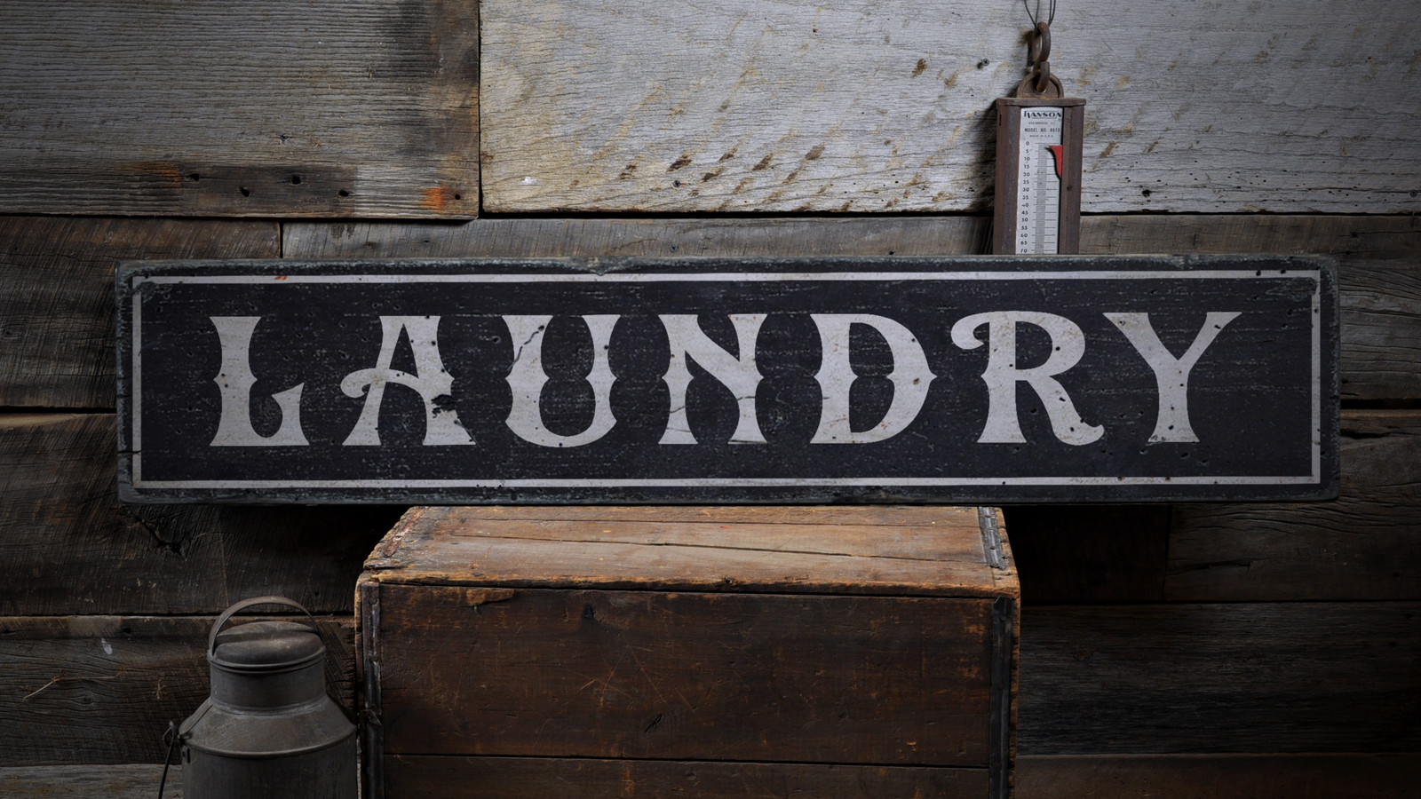 Laundry, Laundry Room, Laundry – Rustic Distressed Wood Sign