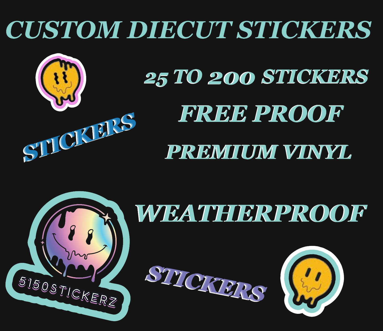 Custom Vinyl Stickers / Die Cut Stickers / Logo Stickers / Free Proof