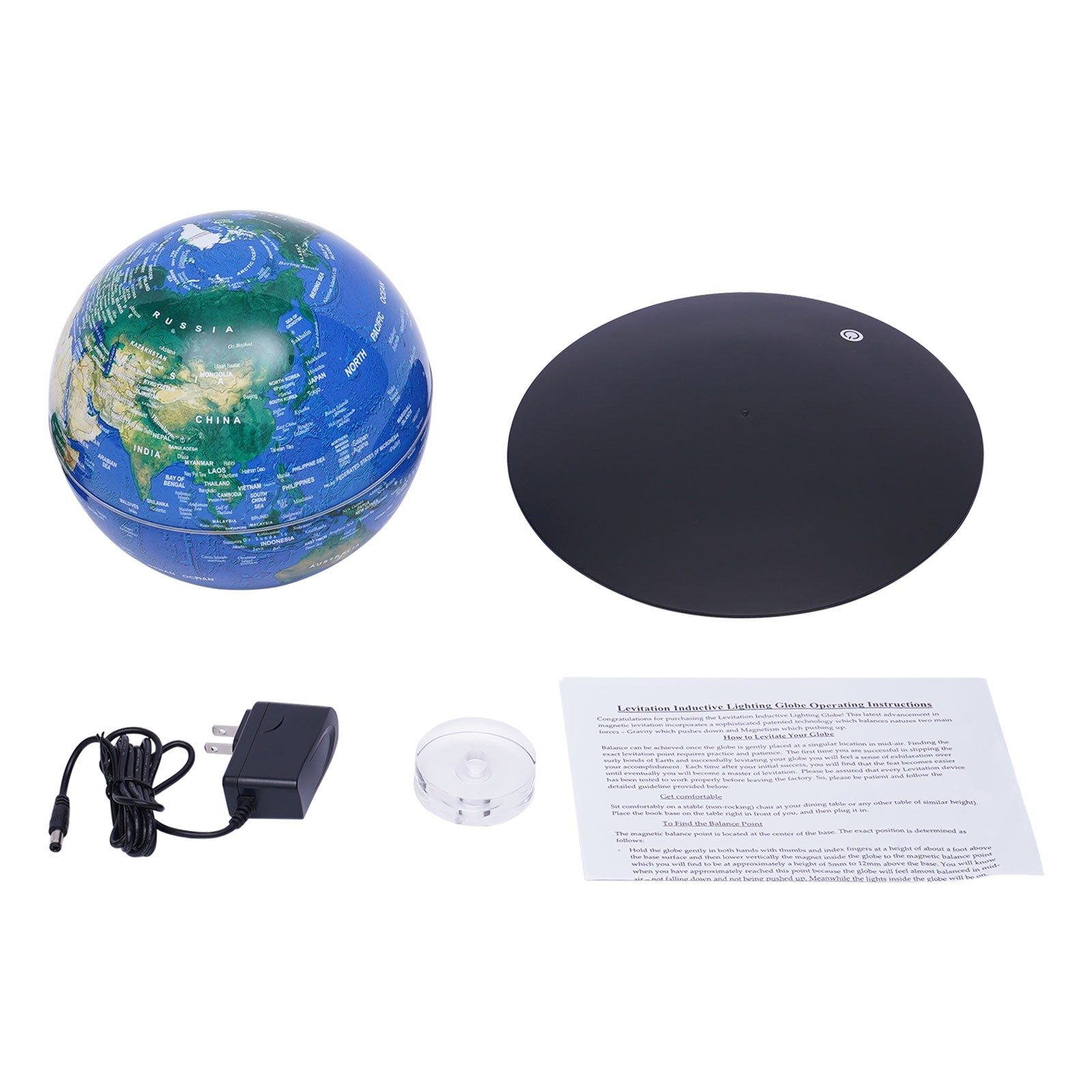 6in Magnetic Levitating Globe with LED Gradient Light Floating Earth Desk Decor