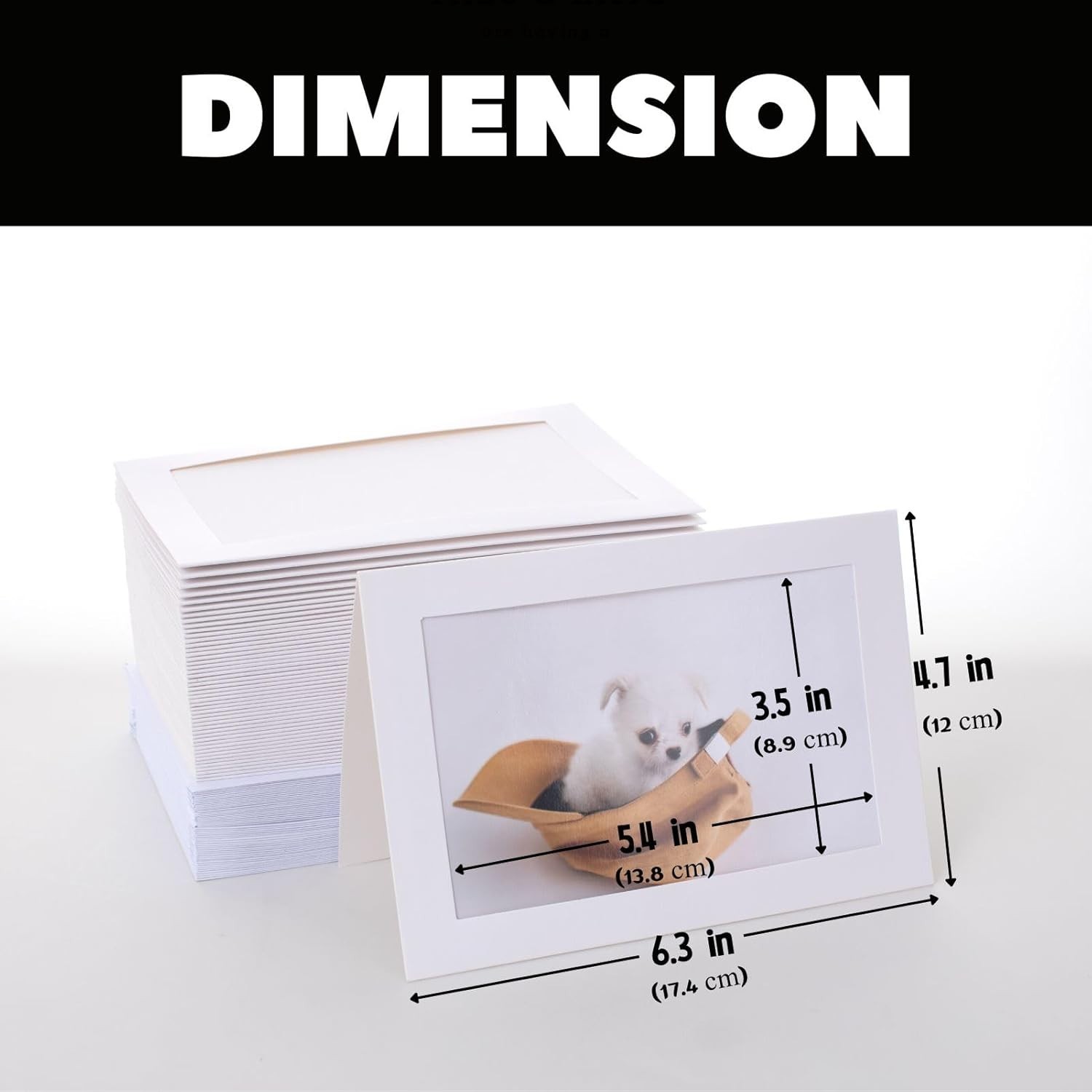 50 Pack Photo Frame Cards with Envelopes 4X6 Paper Picture Frame Bulk Blank Phot