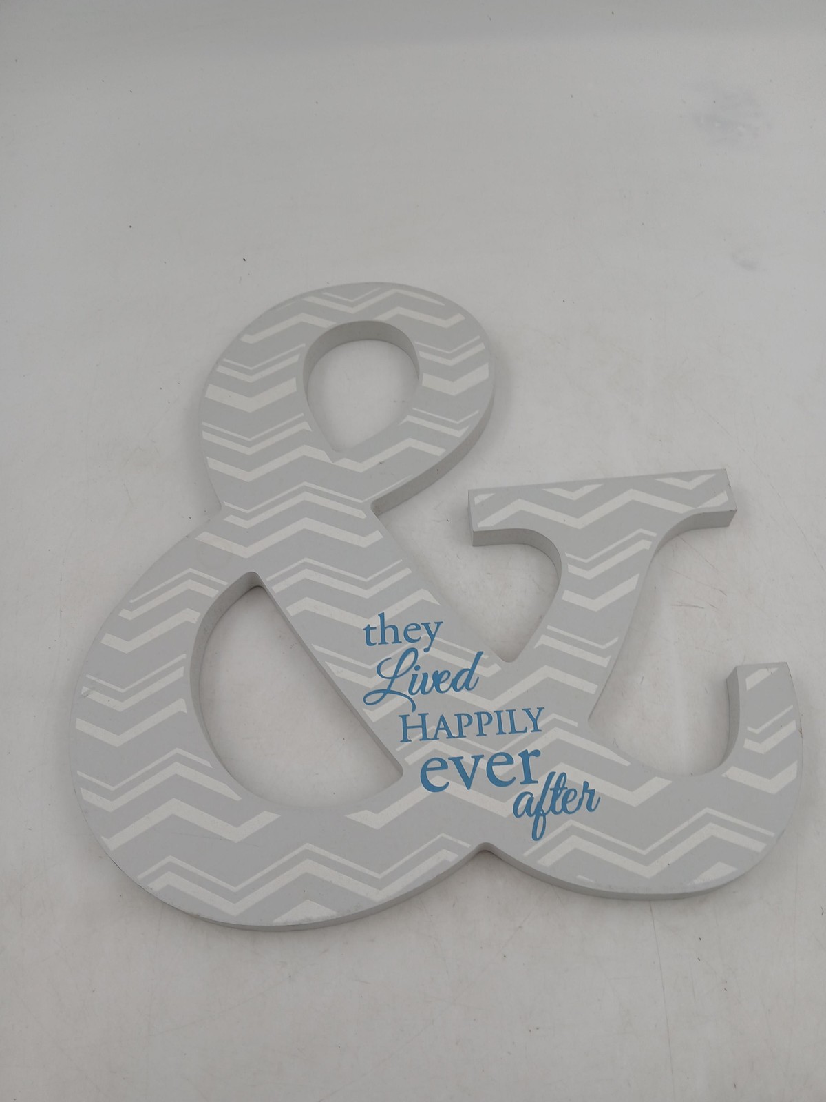 P. Graham Dunn Ampersand Letter Sign & They Lived Happily Ever After Gray Medium