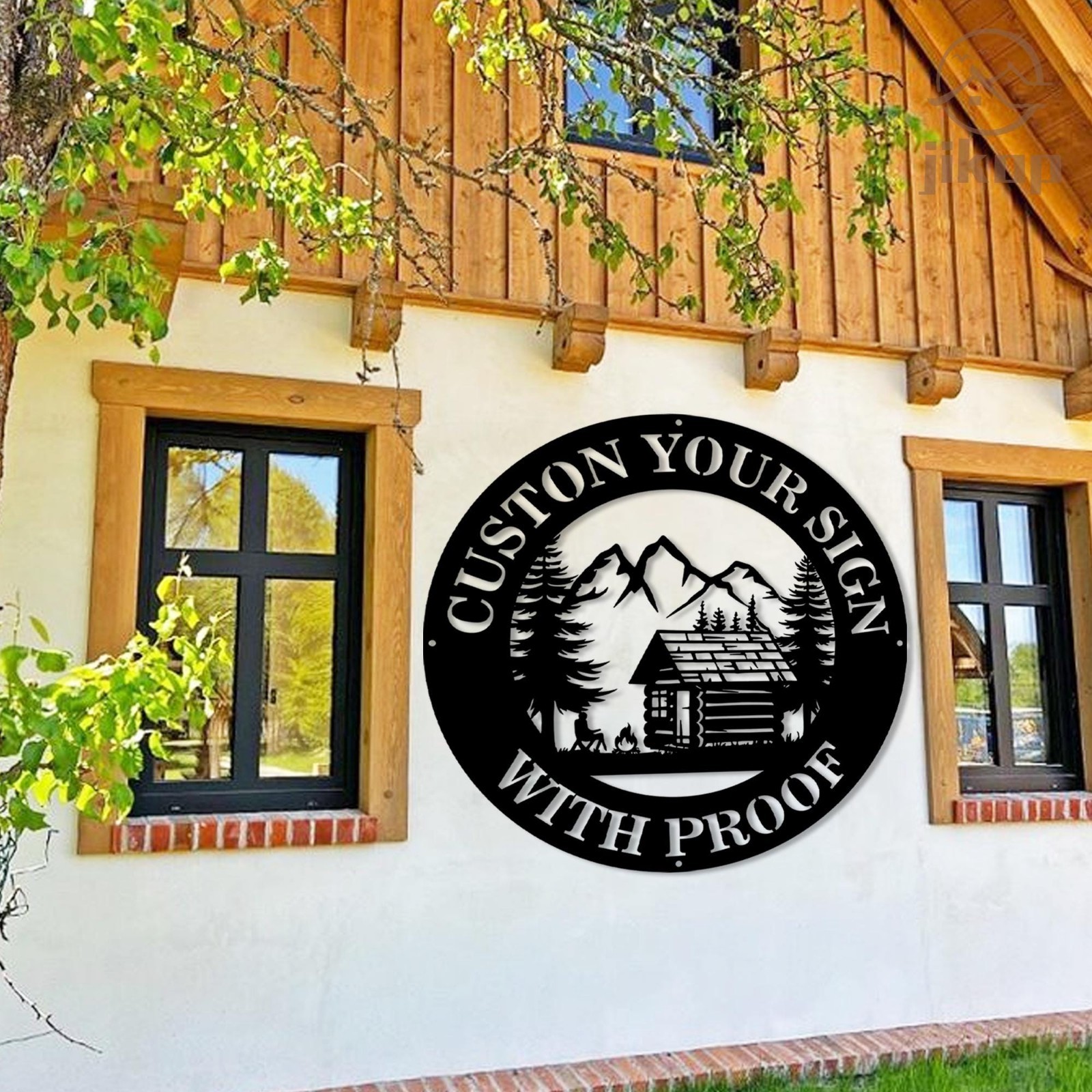 Custom Logo Metal Sign Personalized Laser Cut Business Sign Unique Shape
