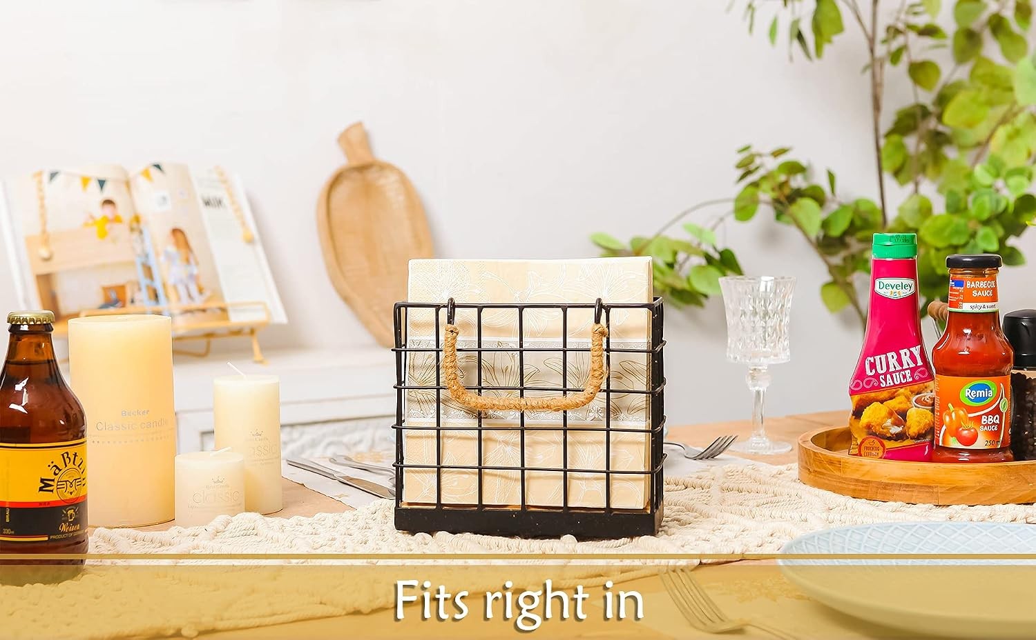 Farmhouse Napkin Holder, Rustic Tissue Dispenser, Freestanding Paper Hand Towel