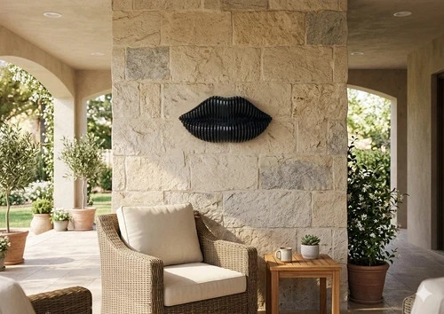 Unique Abstract Lips Wall Sculpture – Modern Contemporary Art Decorative Gift