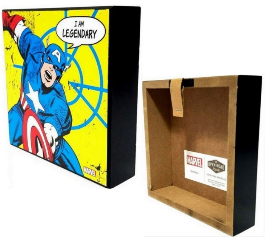 Marvel Captain America “I Am Legendary” Small 5.75″ x 5.75″ Wood Box Sign Decor