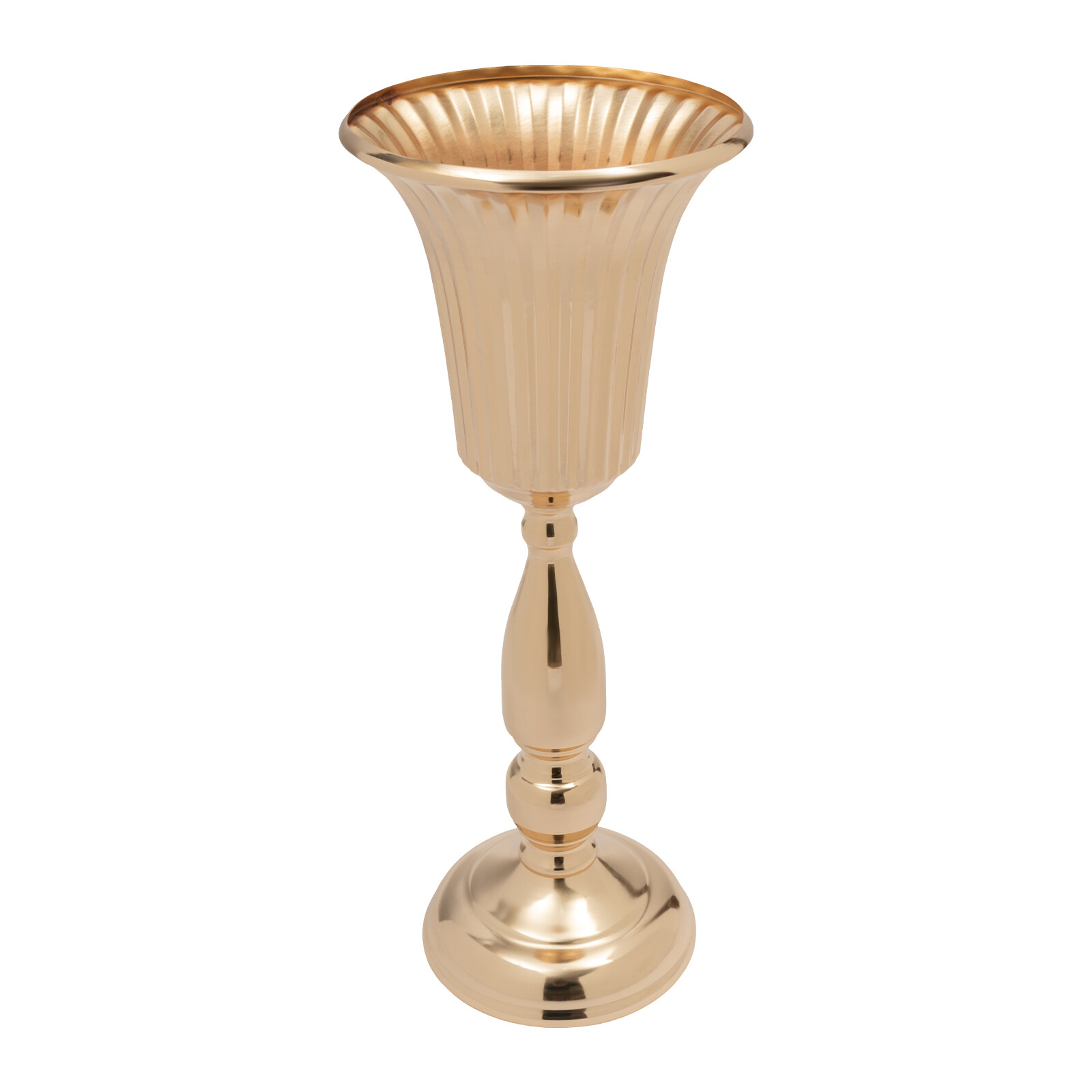 10pcs Gold Metal Flower Vases Trumpet Wedding Centerpieces for Party Table