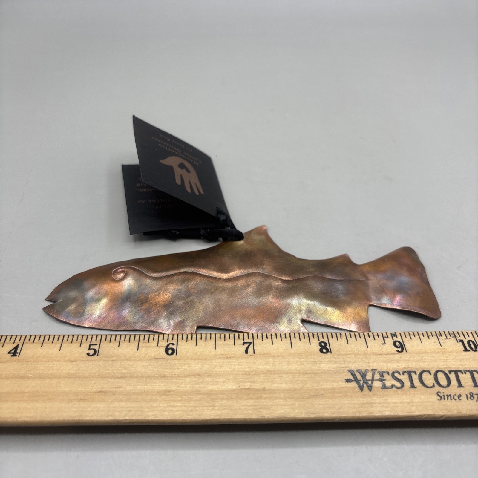 Copper Fish Decor Sculpture 6” Length