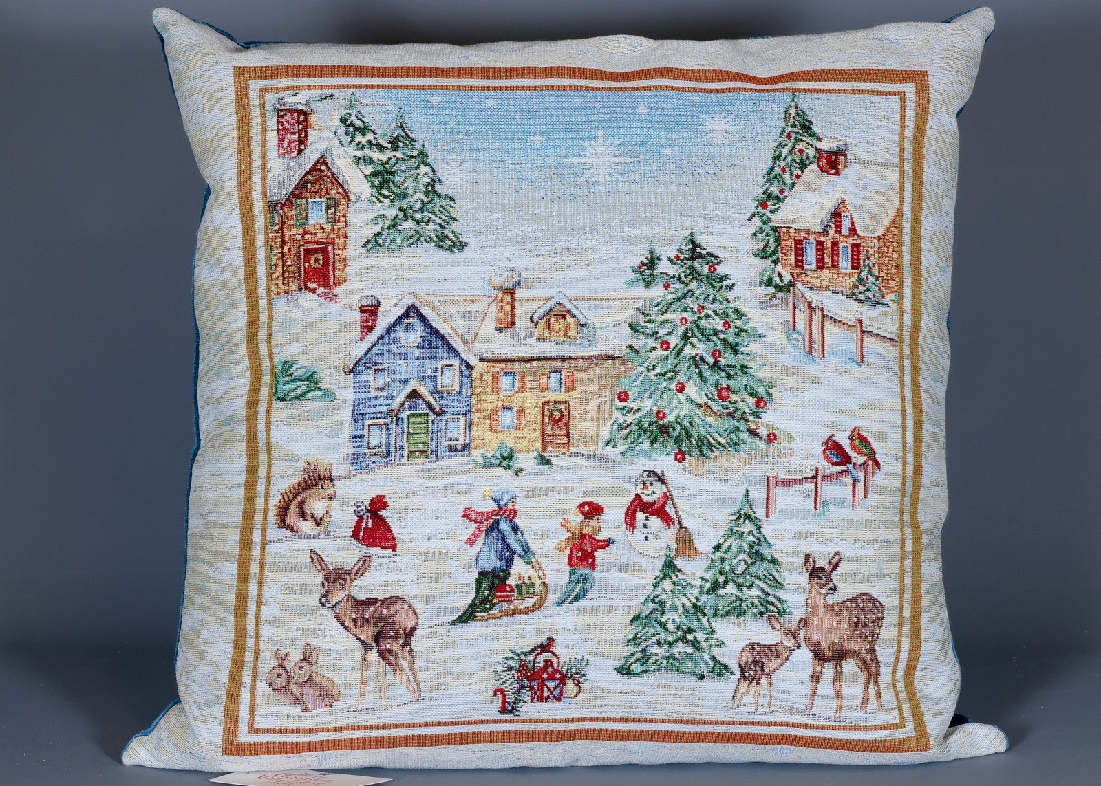 CALDEIRA XMAS NEIGHBORHOOD Tapestry Luxury Decorative Pillow 19″x19″ Spain/UK