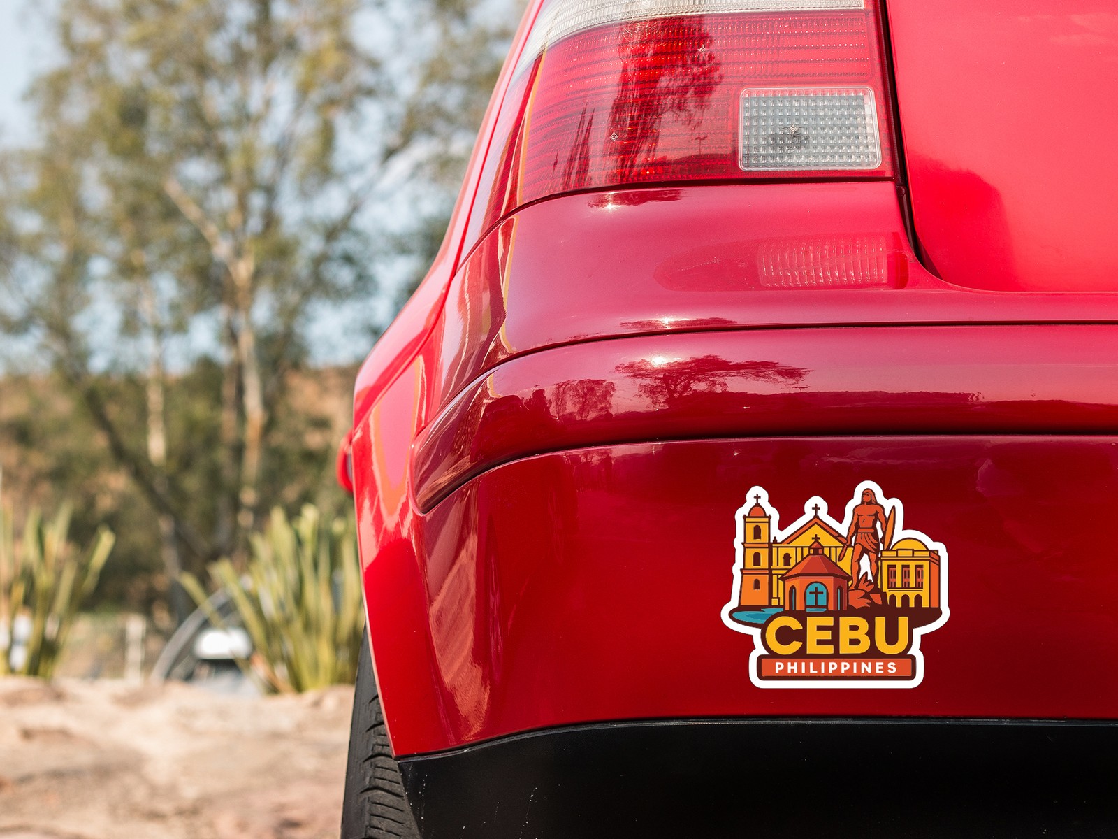 Cebu Philippines Sticker Decal Vinyl Die-Cut City Skyline Landmark Design
