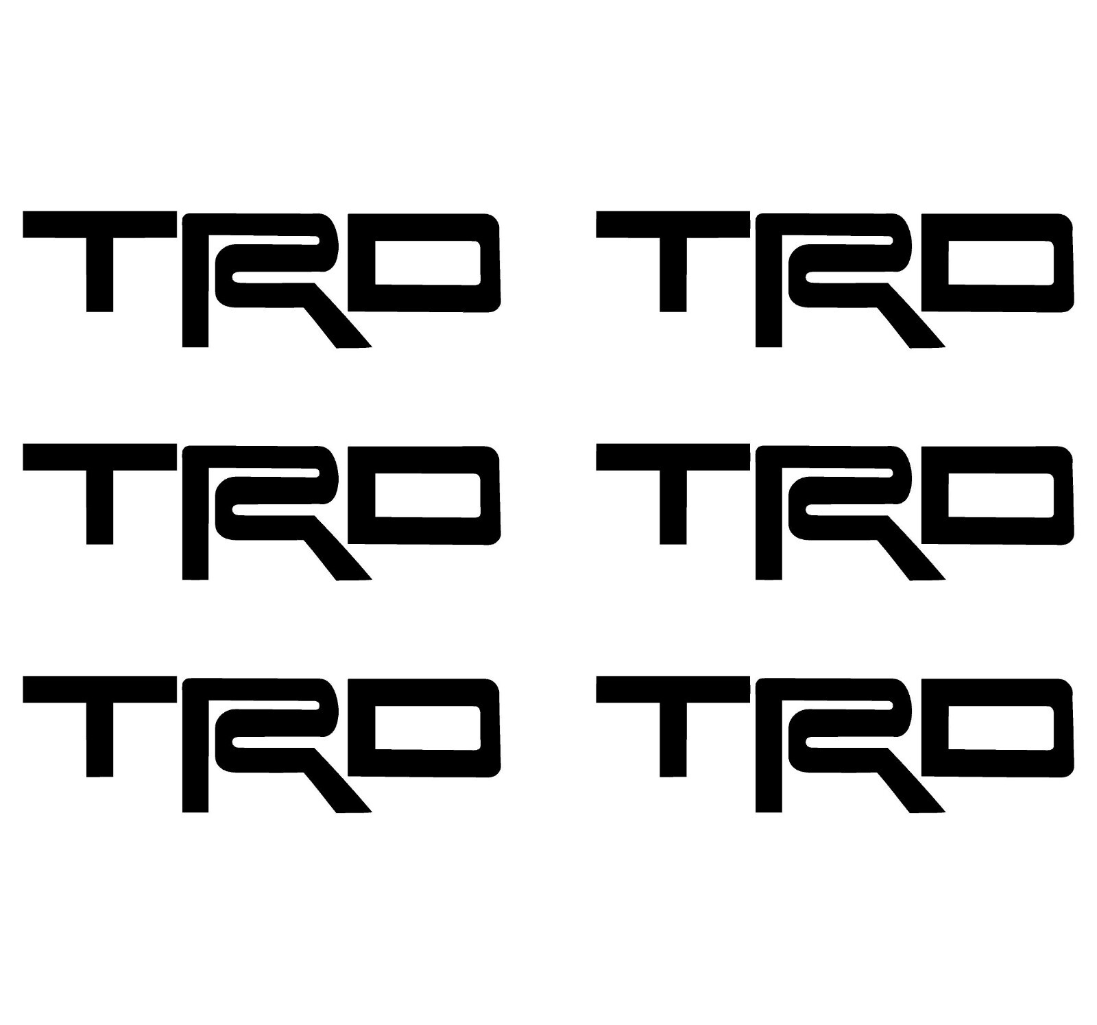 Small TRD Toyota logo 6 Small Vinyl Decals Car 2″ 3″ Toyota symbol Stickers