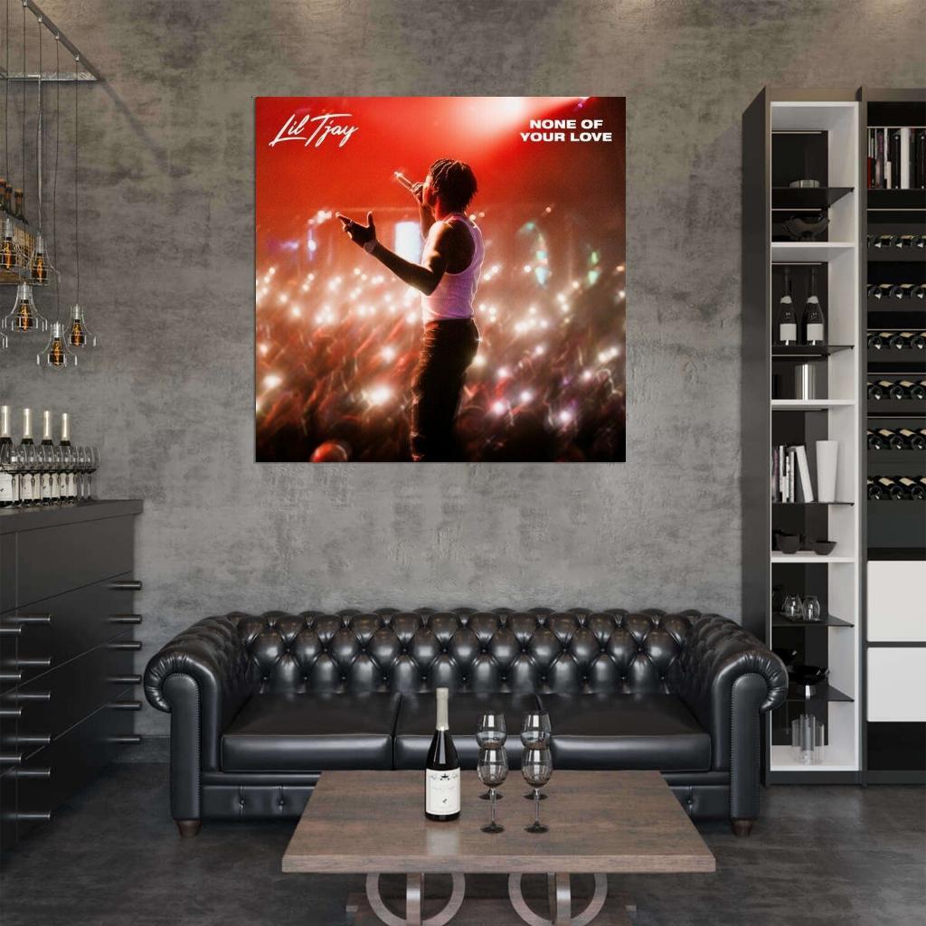 559244 Lil Tjay “None of Your Love” Album HD Cover Art 16×12 WALL PRINT POSTER