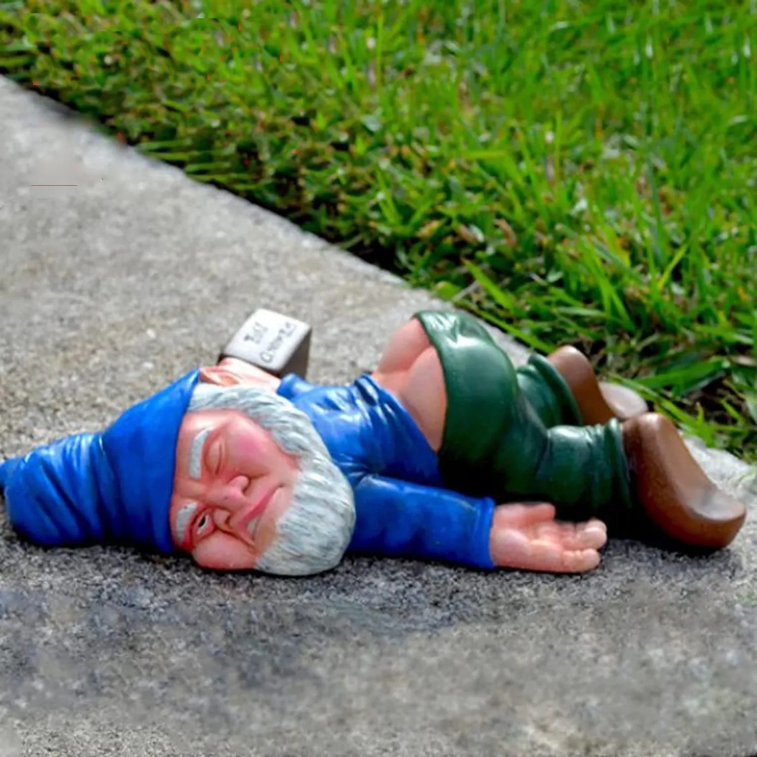 Drunk Dwarf Garden Gnome Decoration Drunken Ornament Decor Yard Patio Lawn US
