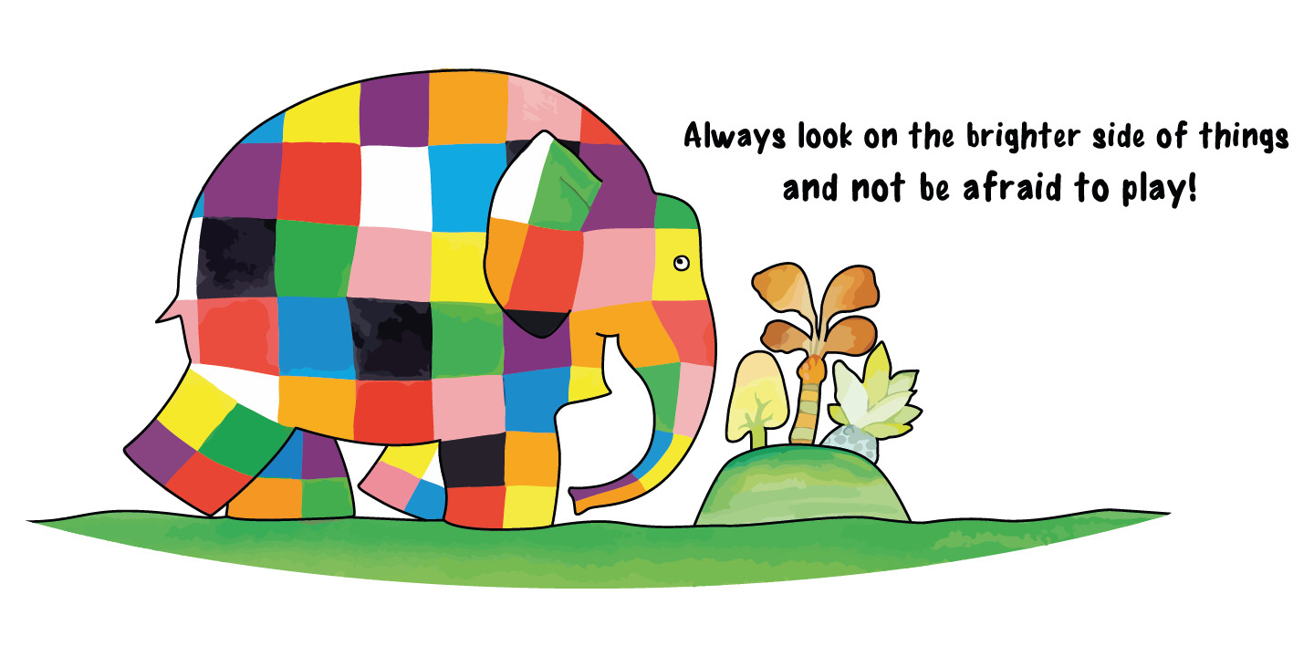 Vinyl Home Decor Elmer The Patchwork Elephant Inspirational Wall Decal Quotes