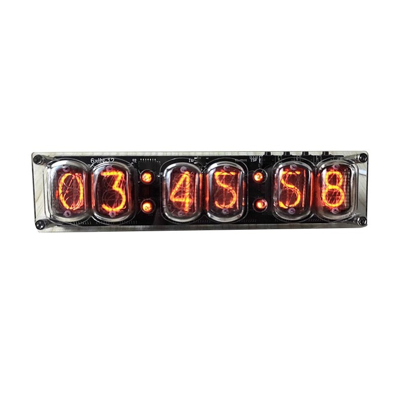 DC5V 6-bit IN-12 Glow Tube Clock IN12 Nixie Clock Base w/Remote Fast Ship NEW