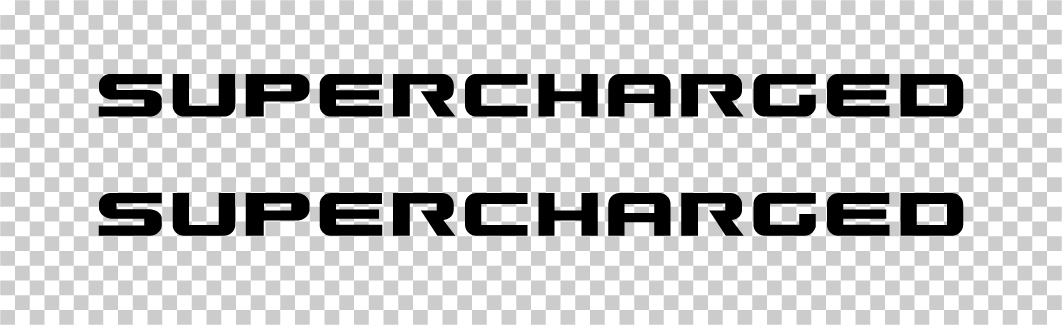 SUPERCHARGED VINYL DECAL / STICKER PAIR #1