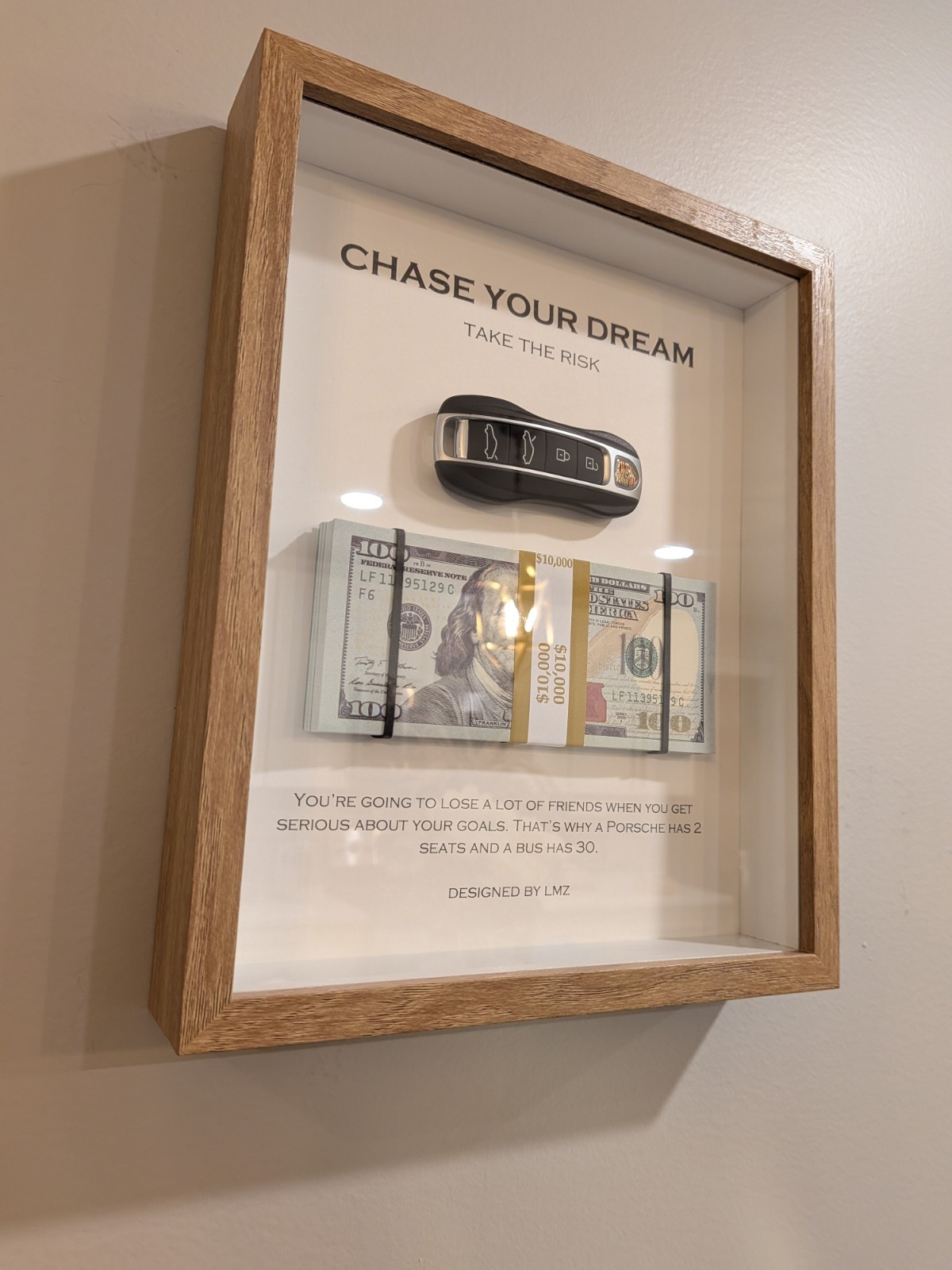 3D Money / Key Wall Art Frame 8.75″ x 10.75″
