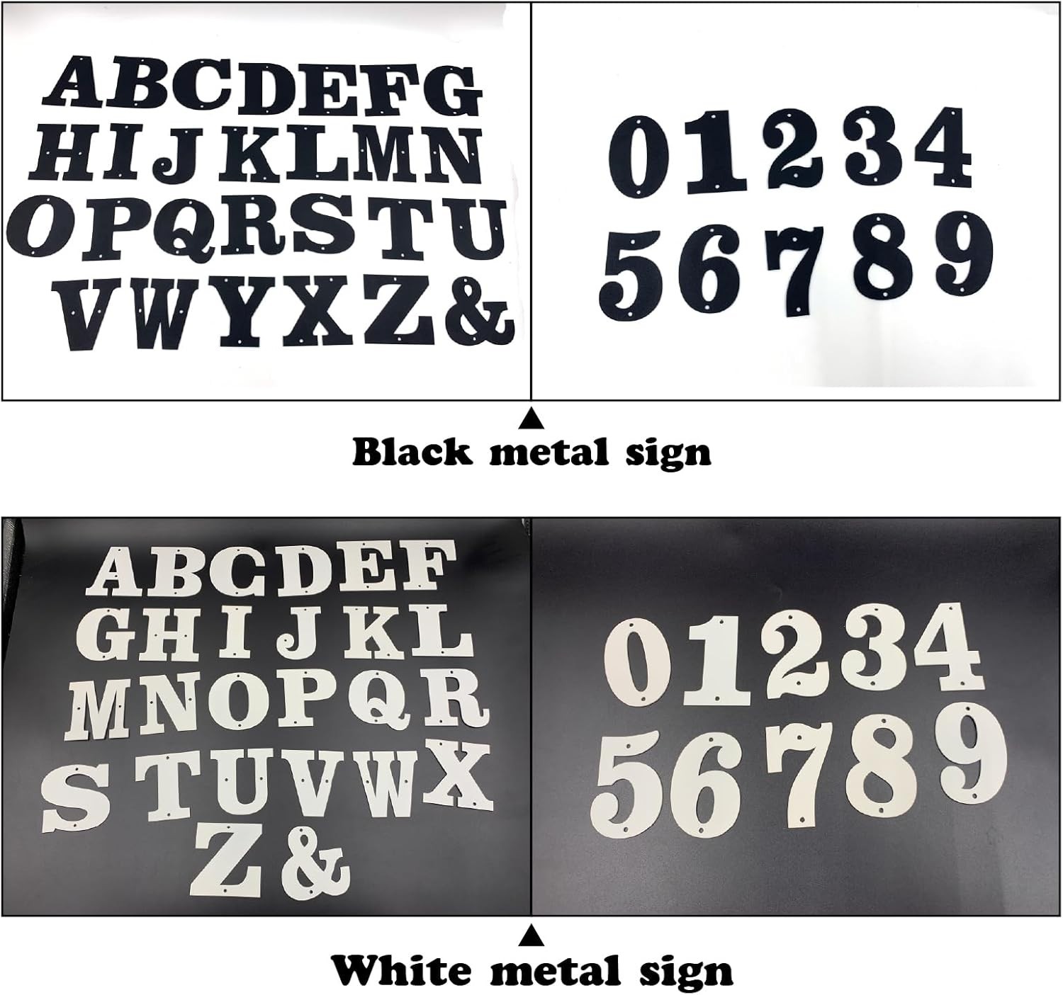 Durable 3-Inch Weather-Resistant Metal Letters for Garden & Door Decor