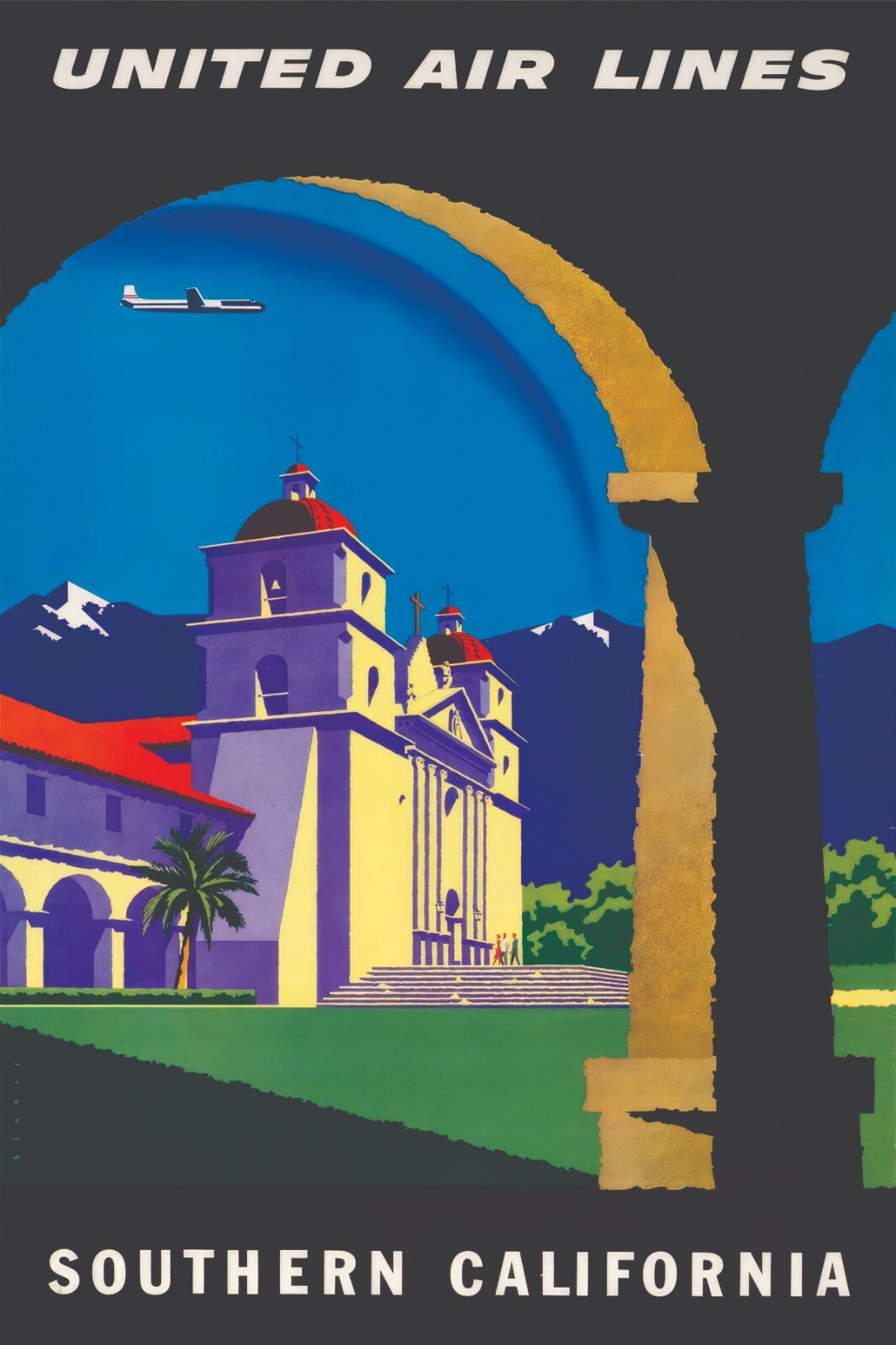 SOUTHERN CALIFORNIA VINTAGE STYLE PRINT/POSTER QUALITY PHOTO PAPER/CANVAS T50