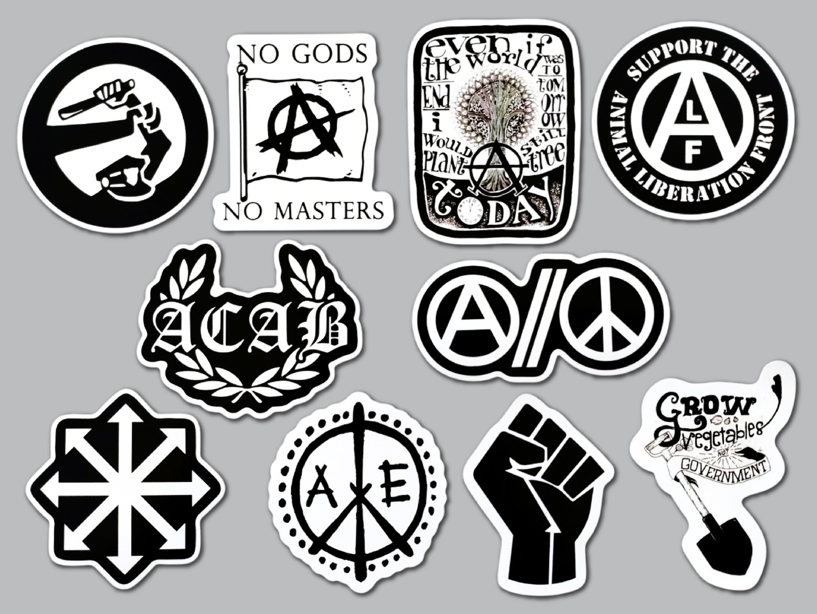 Anarchist Sticker Lot (10 Stickers) SET 2 anarchy anarchism womens rights human