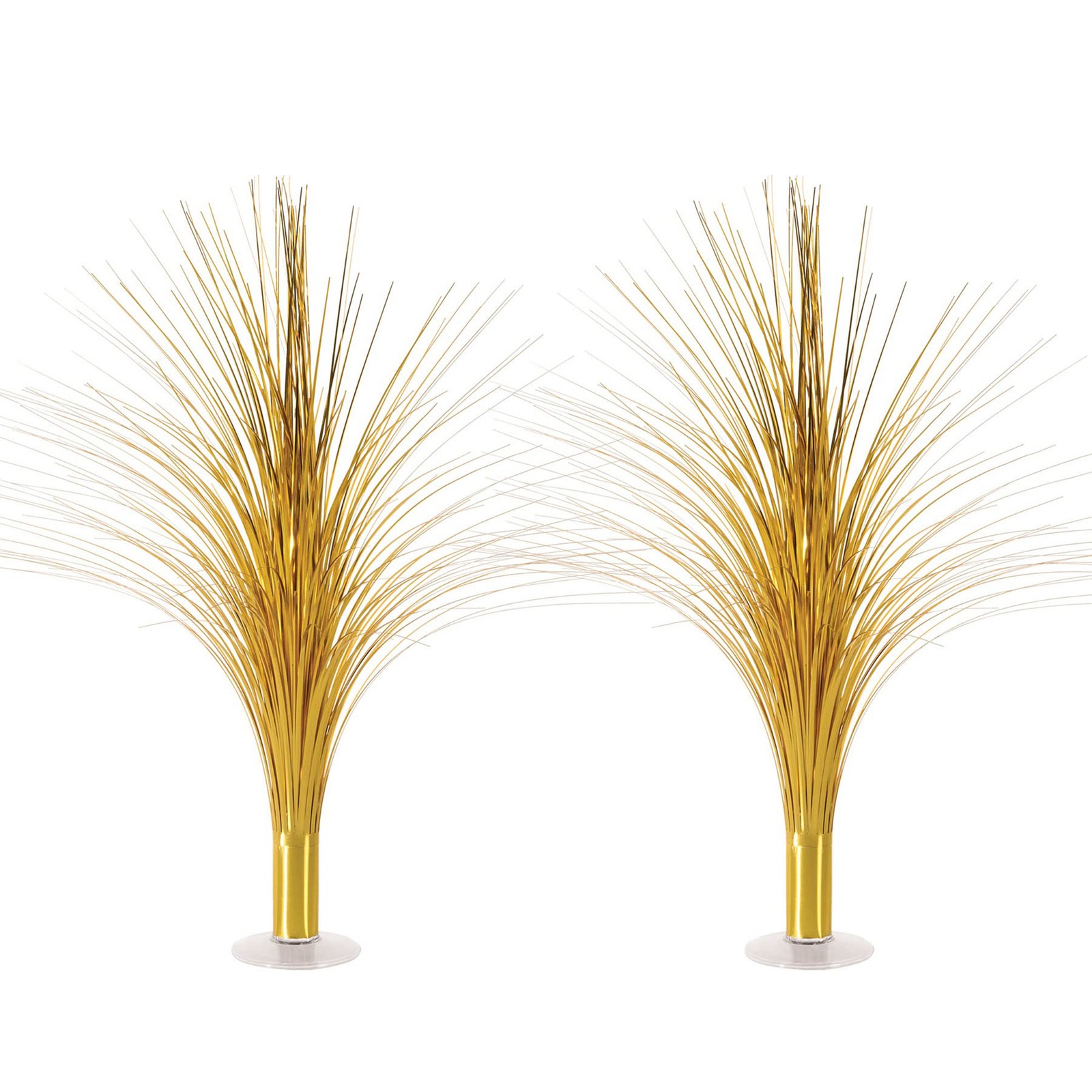 2 Pcs 19″ Gold Metallic Spray Centerpieces, Foil Table Decor for Celebration