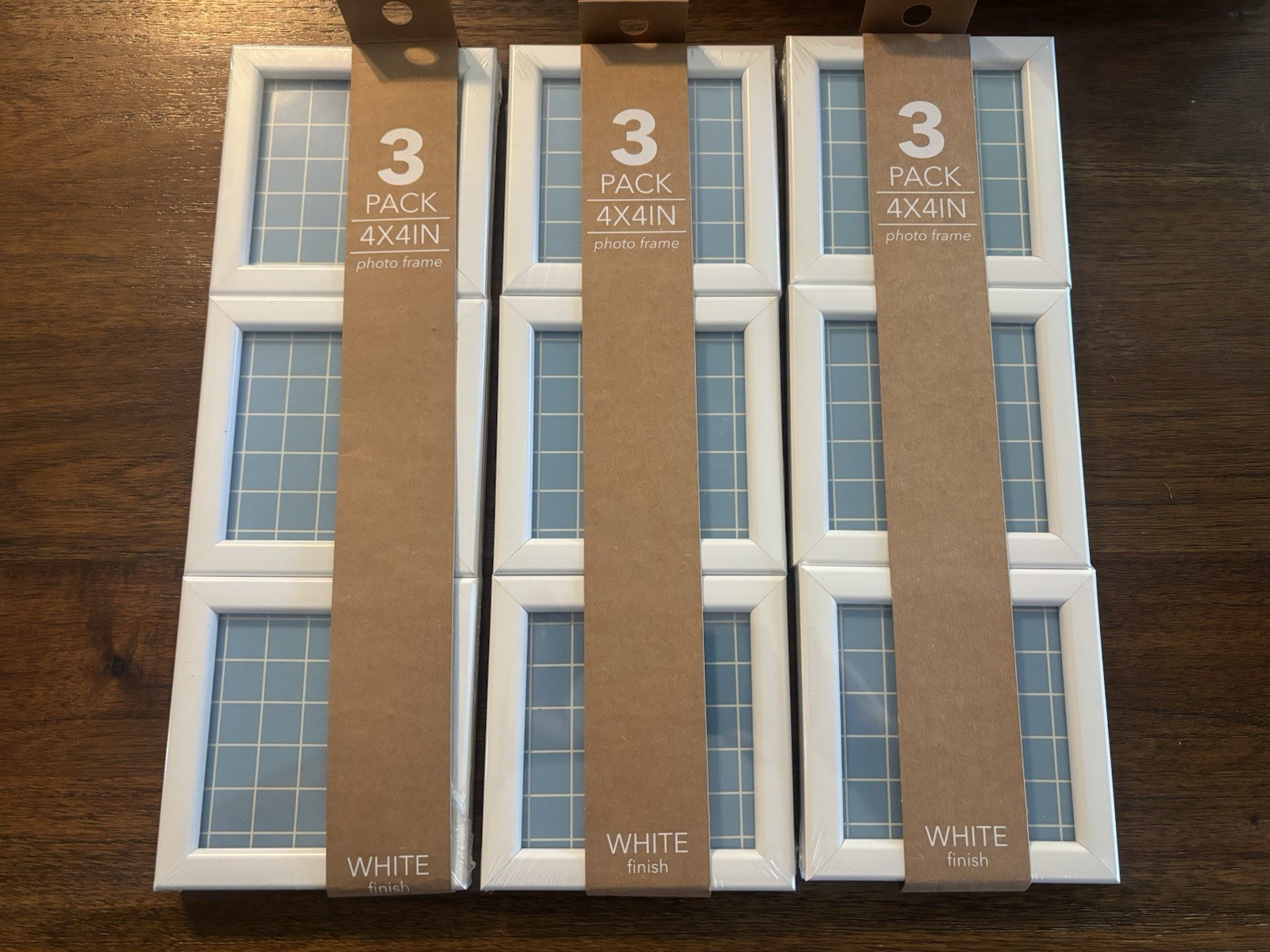 NEW 3 x 3 pack Picture Frames White