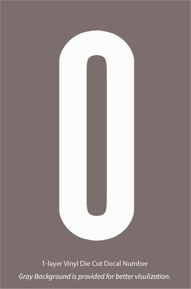 0-10 7-32″ Sale Sign Font Vinyl Die Cut White Decal Numbers – 6Yrs Outdoor Film