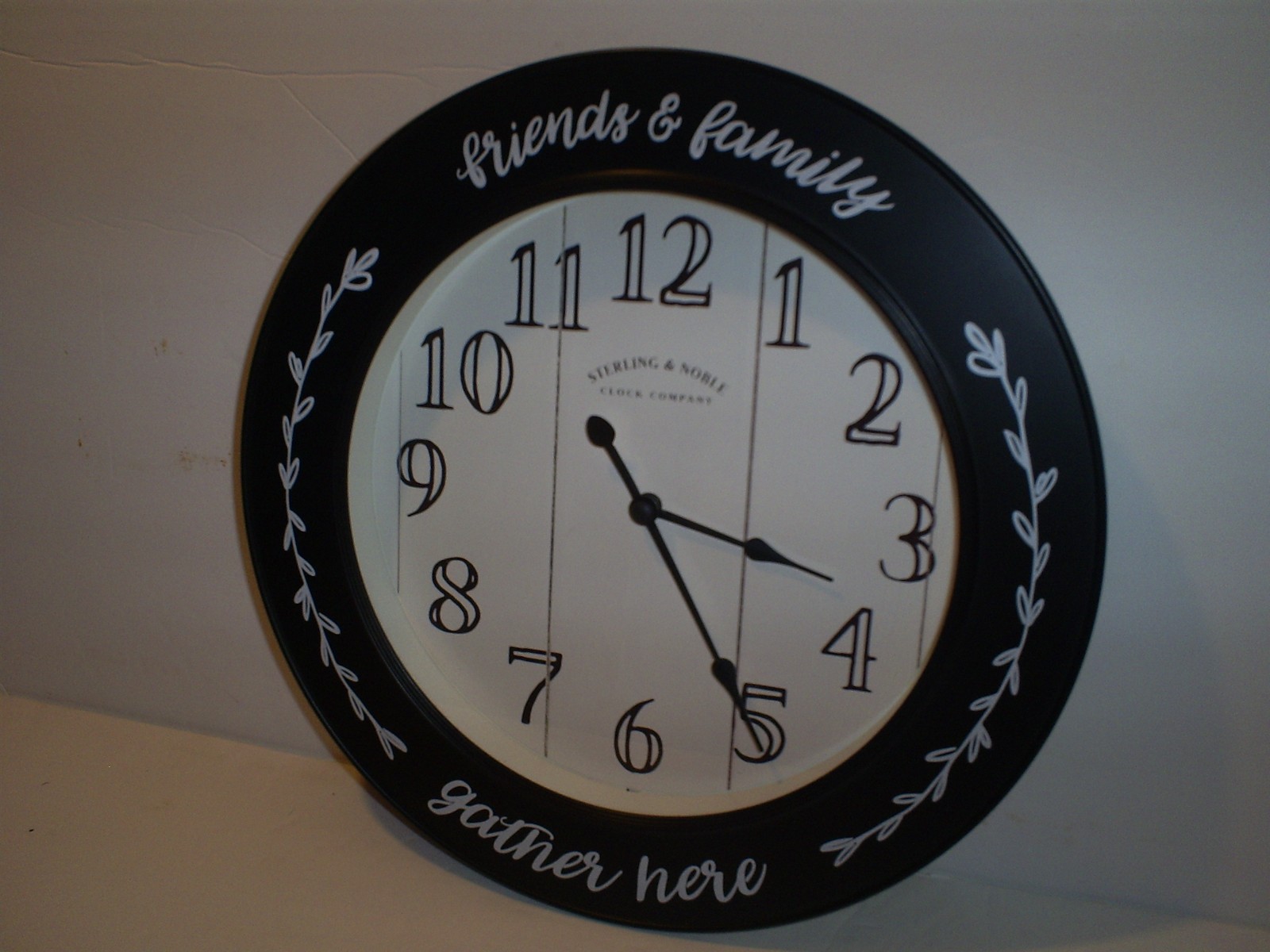 Sterling & Noble 11.5″ Round Wall Clock Friends & Family Gather Here