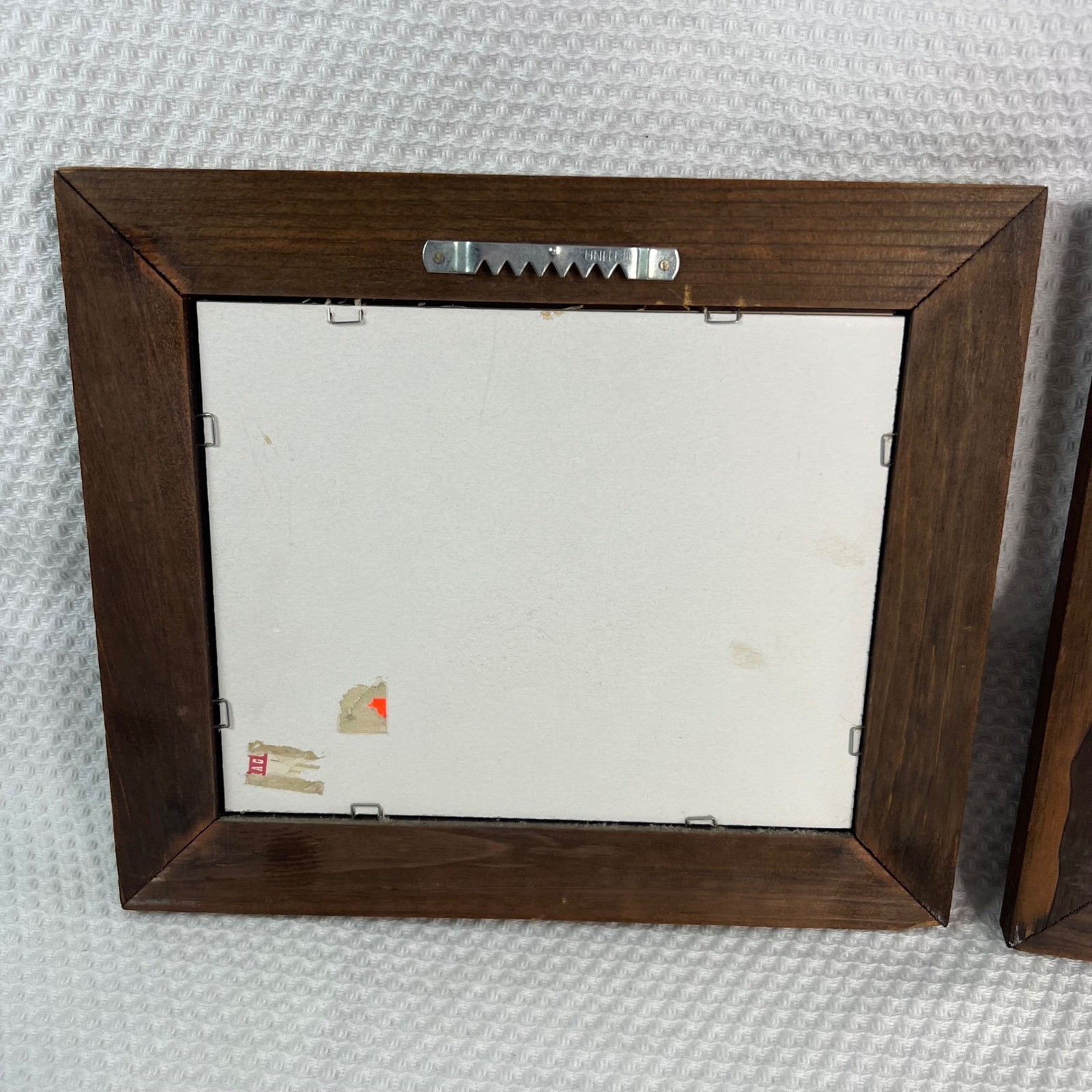 2 VTG R. Hendrickson Sepia Art Prints Rustic Wood Frames Americana 10″x8.5″
