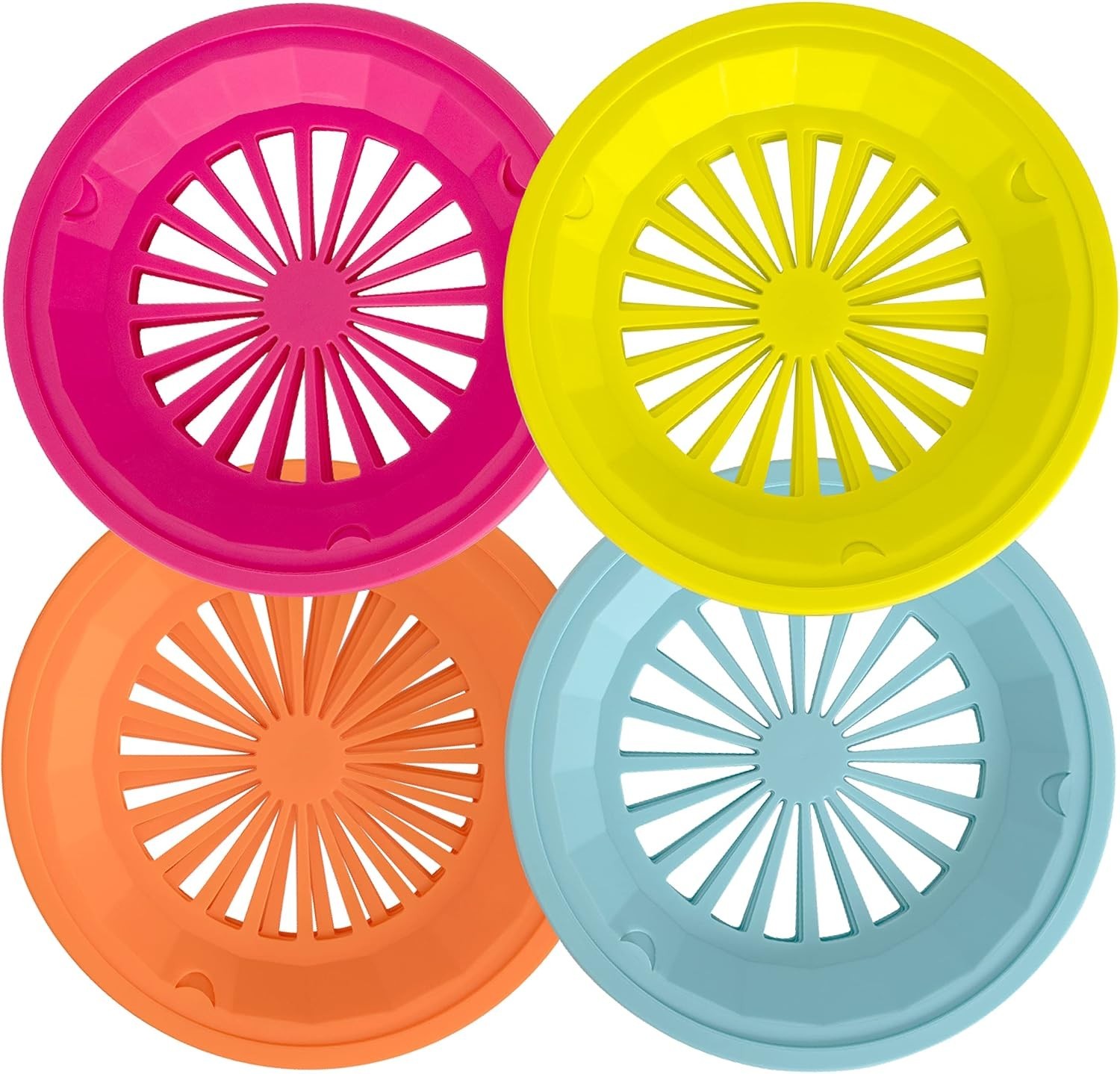 Plastic Plate Holders 10 Inch 20 Pack Reusable Dishwasher Safe Colorful Set