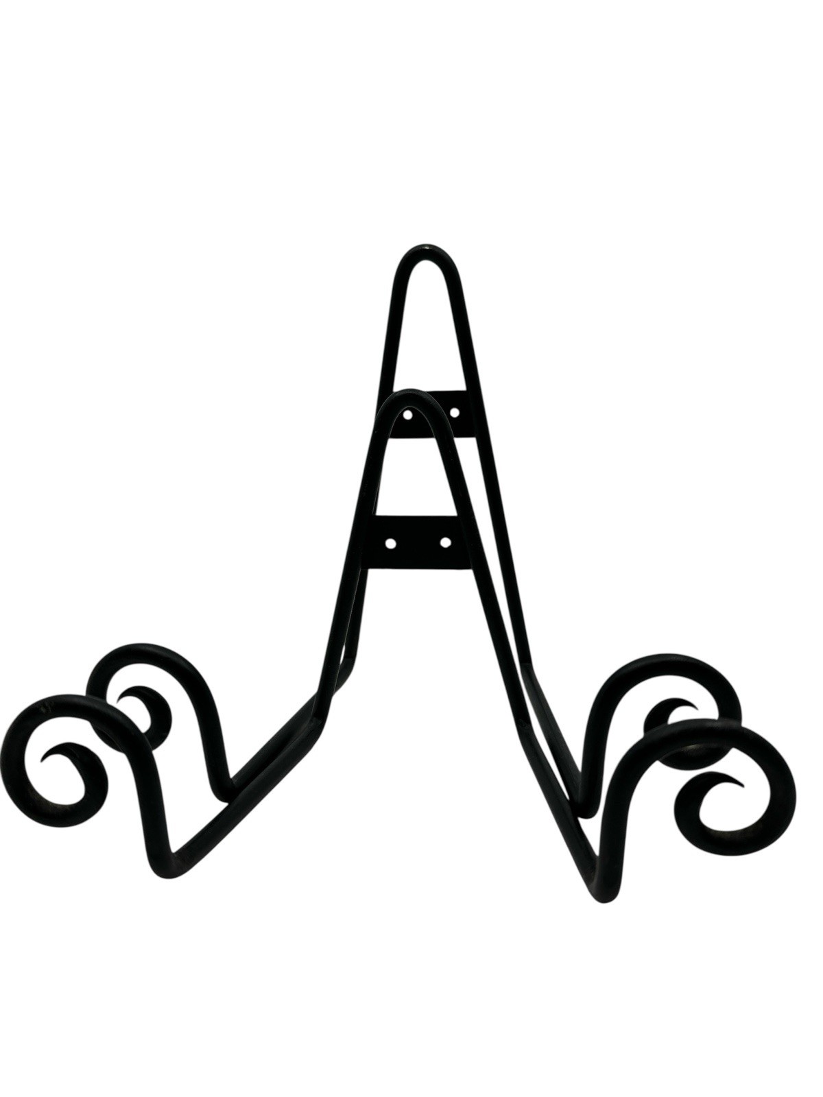 2 Decorative Black Metal Plate Stands Hangers Heavy Sturdy 5″ X 7.5″in