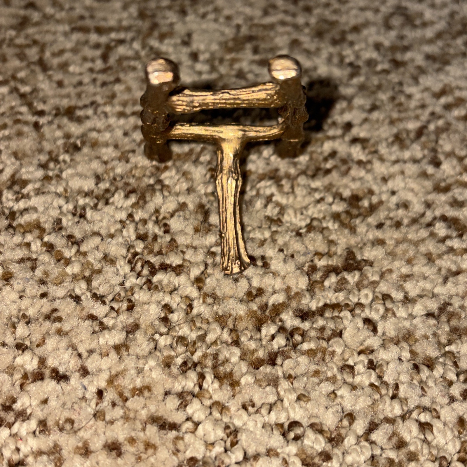 VTG Gold Brass Miniature Dollhouse Table Art Easel Faux Bamboo Display Stand