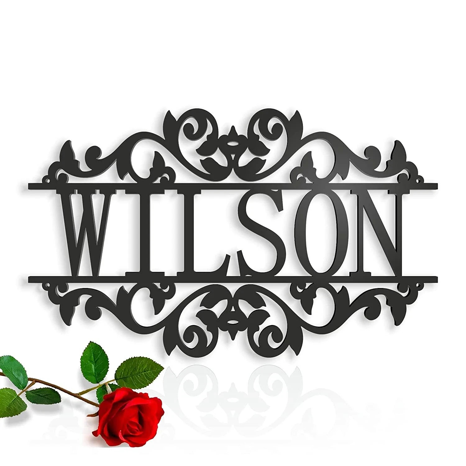 Personalized Name Metal Sign Custom Family Monogram Wall Art Decor Home Gift