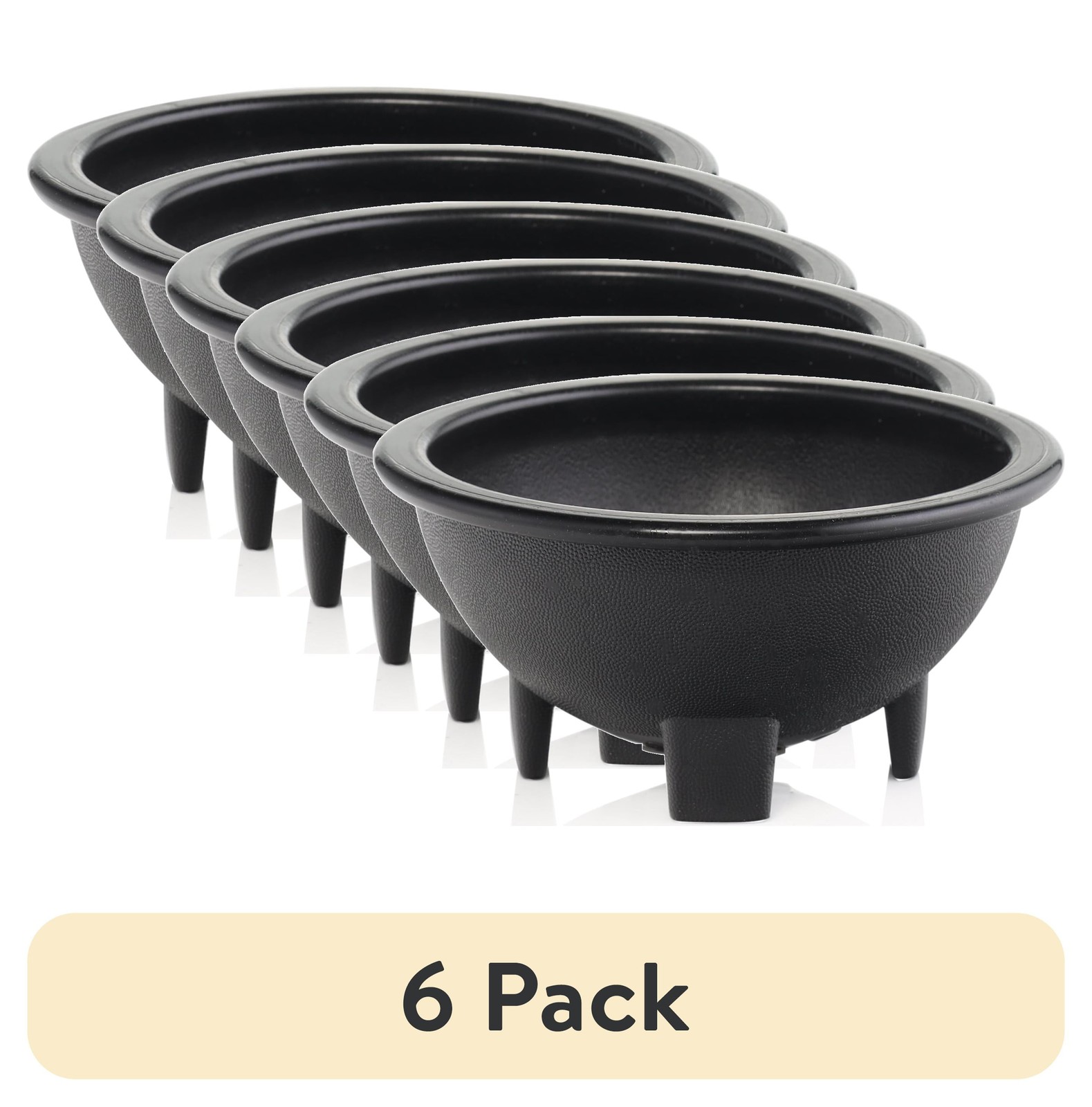 (6 pack) 10 oz Small Black Salsa Serving Dish