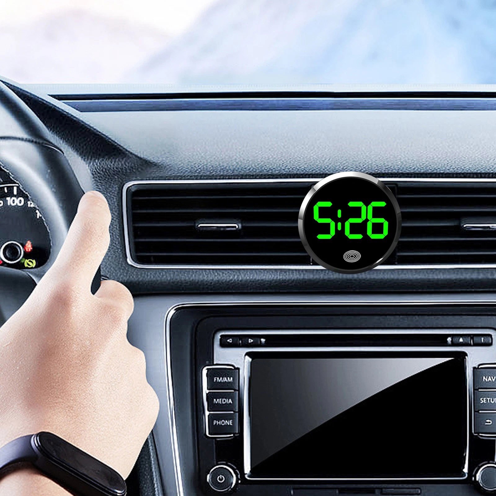 Professional 1Pc Car Clock Digital Dashboard Mini Electronic For Dash Vehicle