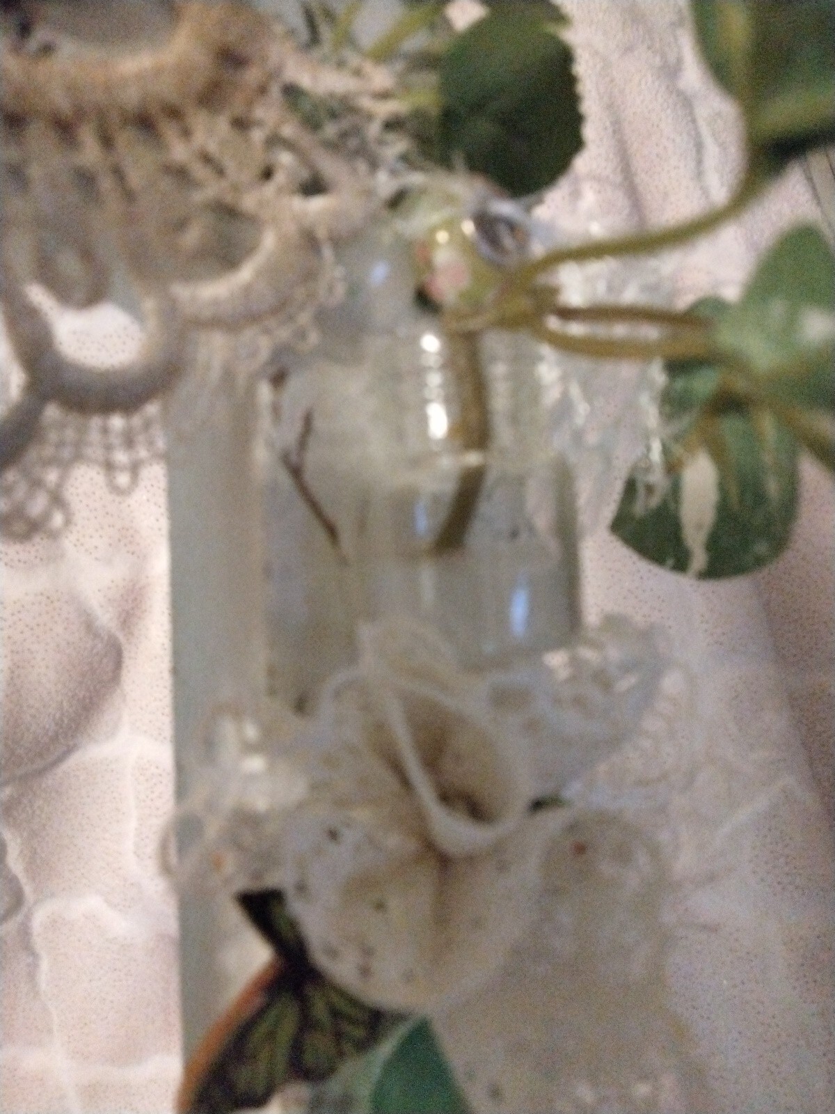 handmade shabby chic wall decor, white background. embellishment overload