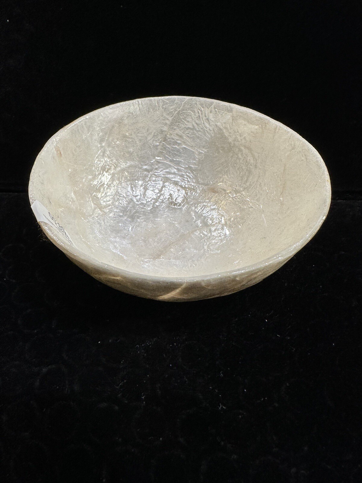 Capiz Shell Round mini Bowl, 3.75 in Wide x 1.25 in Tall, Food Safe