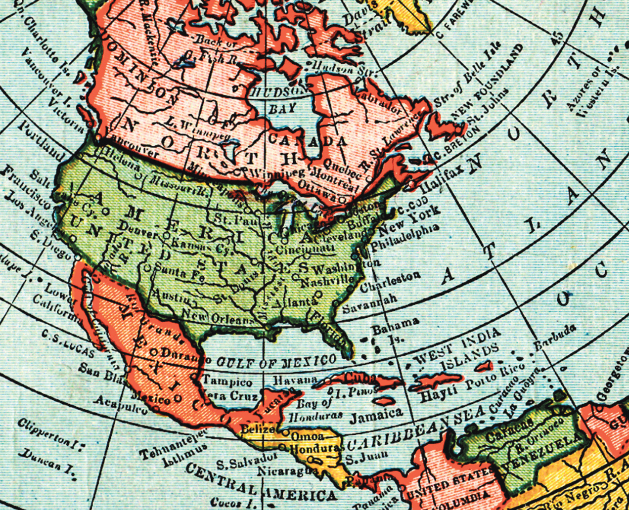 Flat Earth Map – Gleason’s New Standard Map Of The World – Large 24″ x 36″ 1892